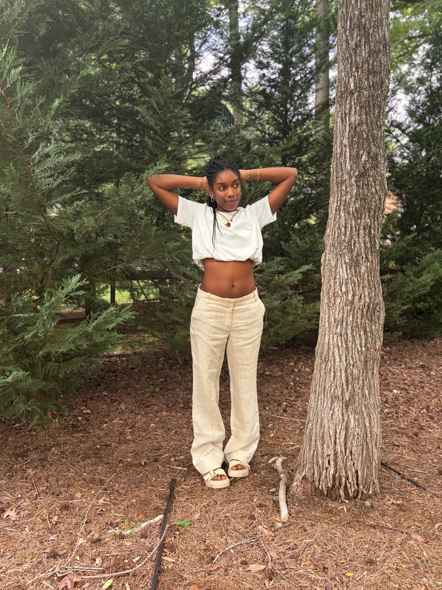 J.Crew 100% Linen Wide Leg Trouser Pants