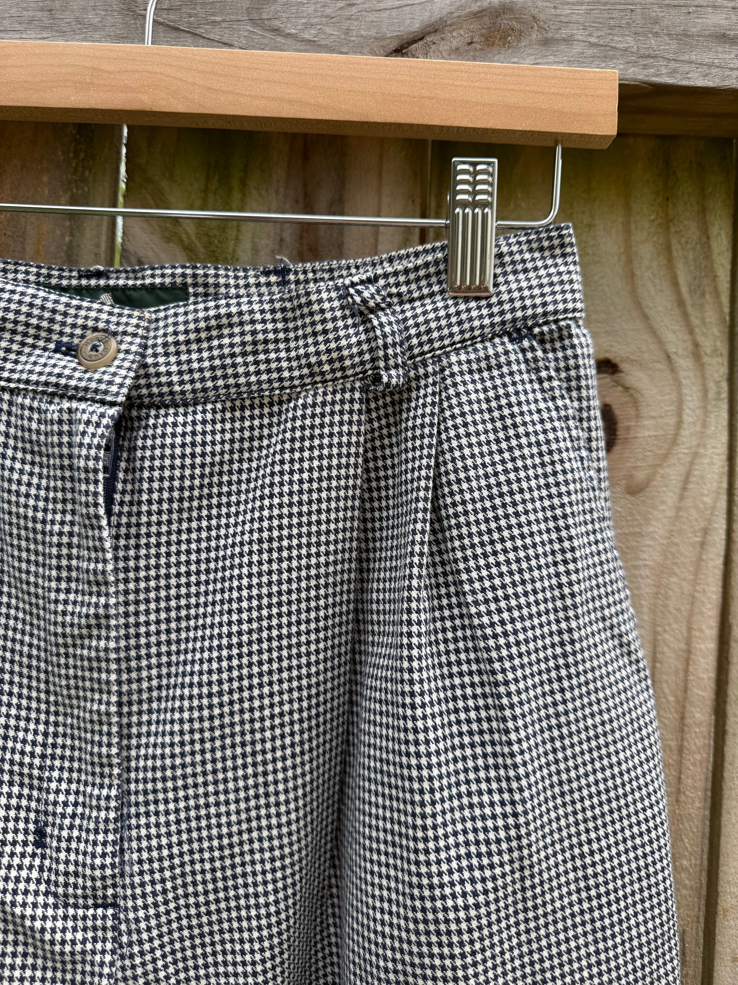 Hunt Club Cotton Houndstooth Trouser | Ink Navy & Ivory | Size 10