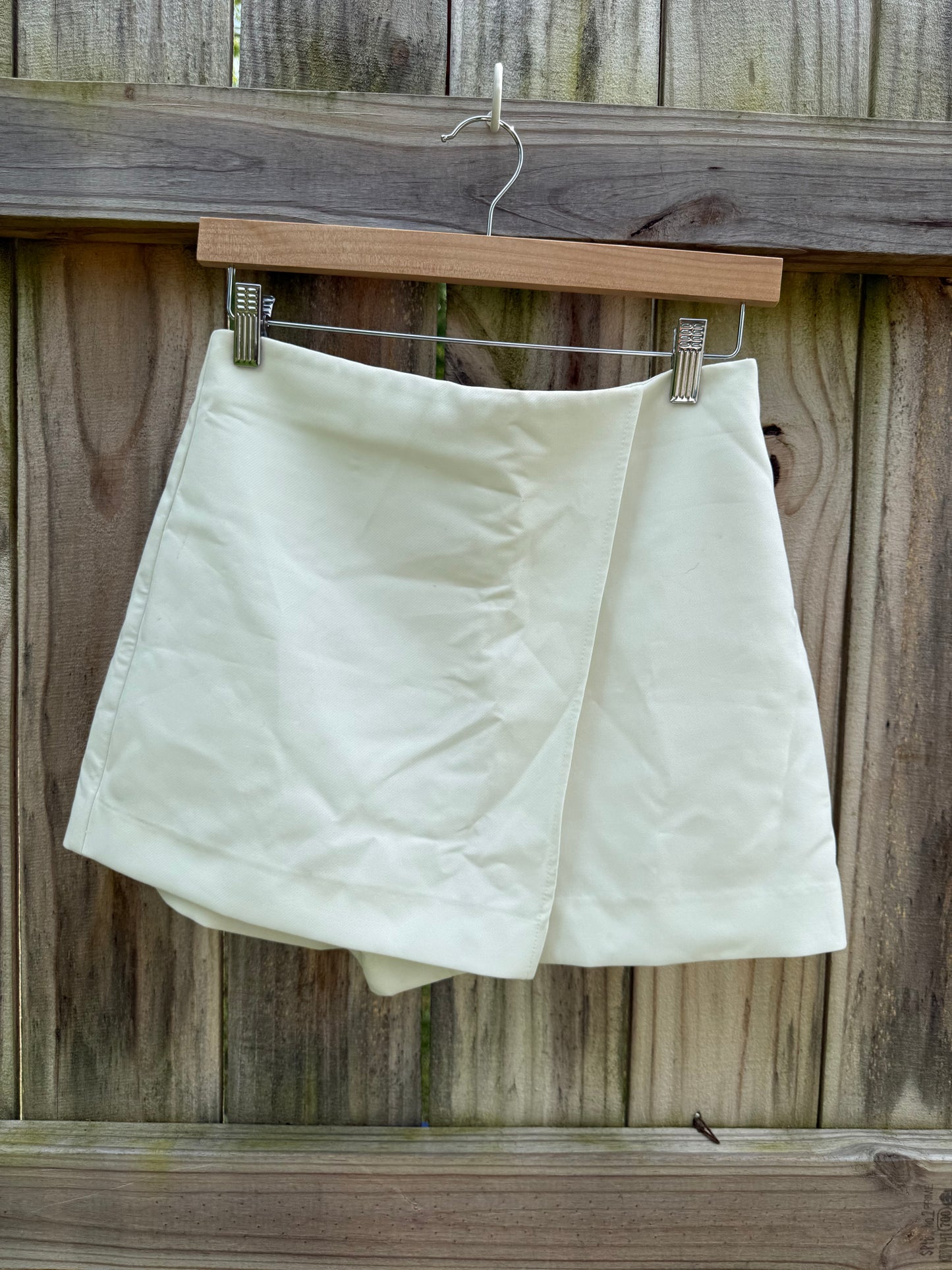 Zara Ivory Wrap Skort