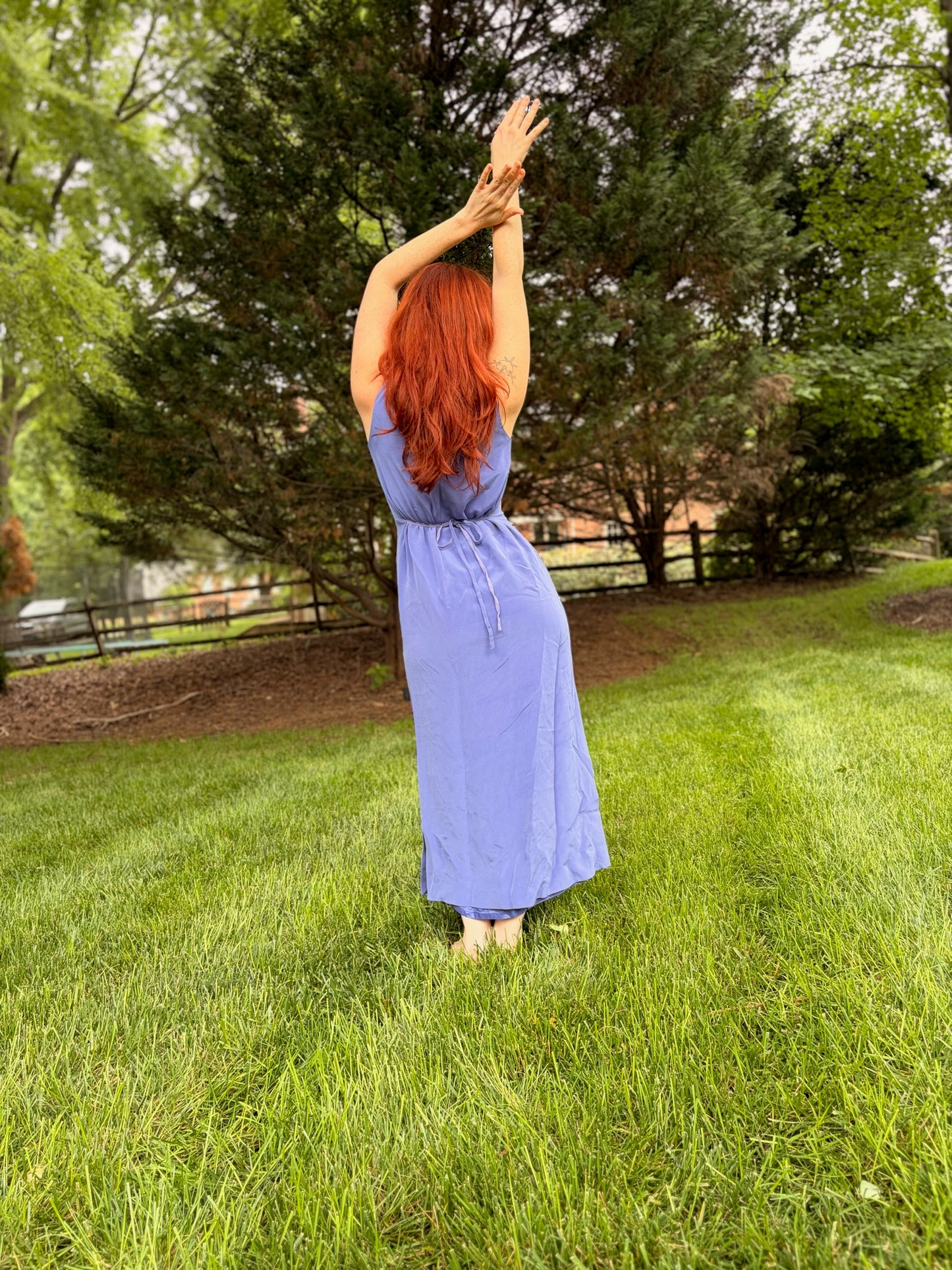 Valerie Pure Silk Periwinkle Column Dress
