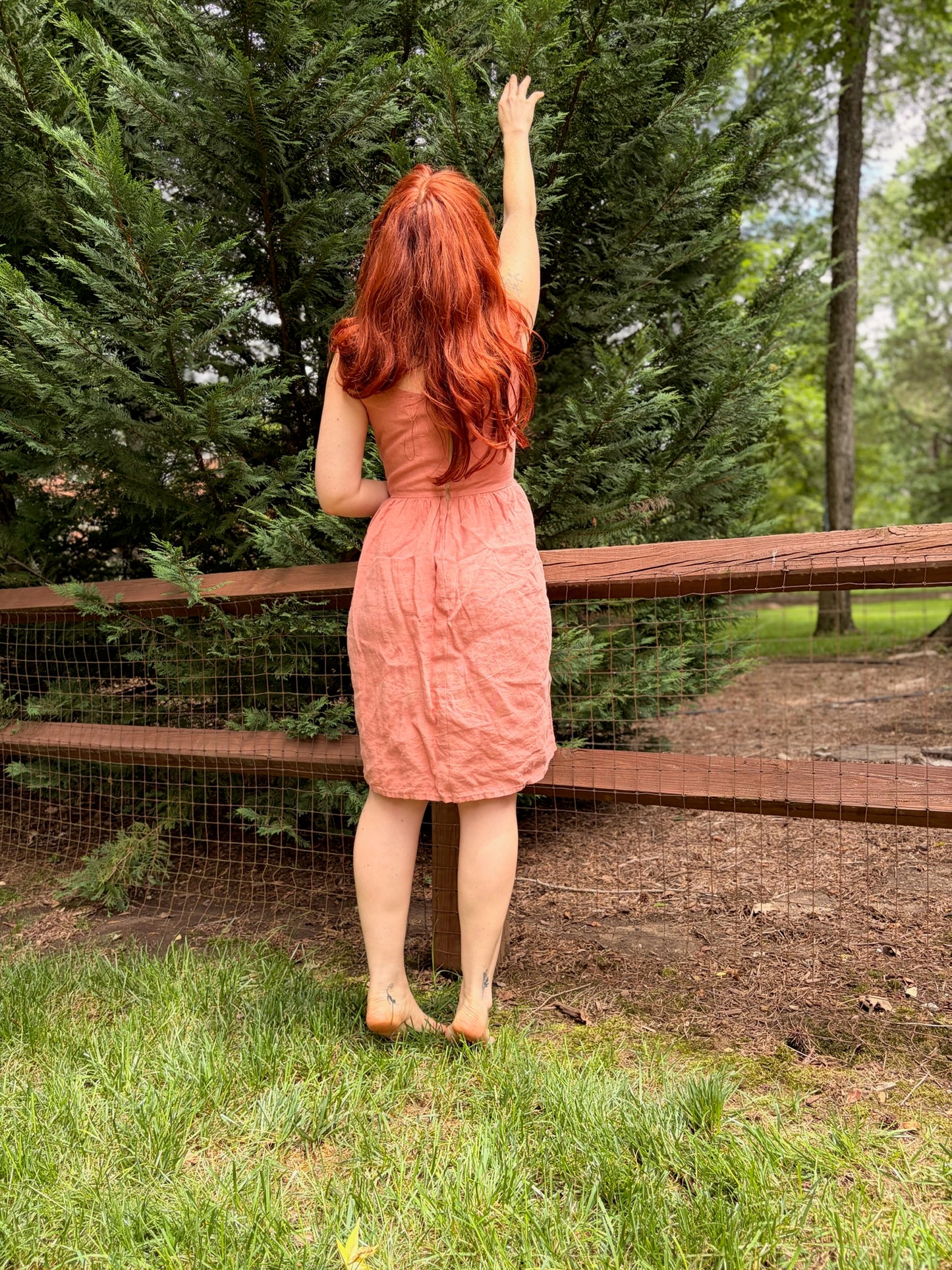 Sunday Honey Original | Rosewood Linen Babydoll Dress