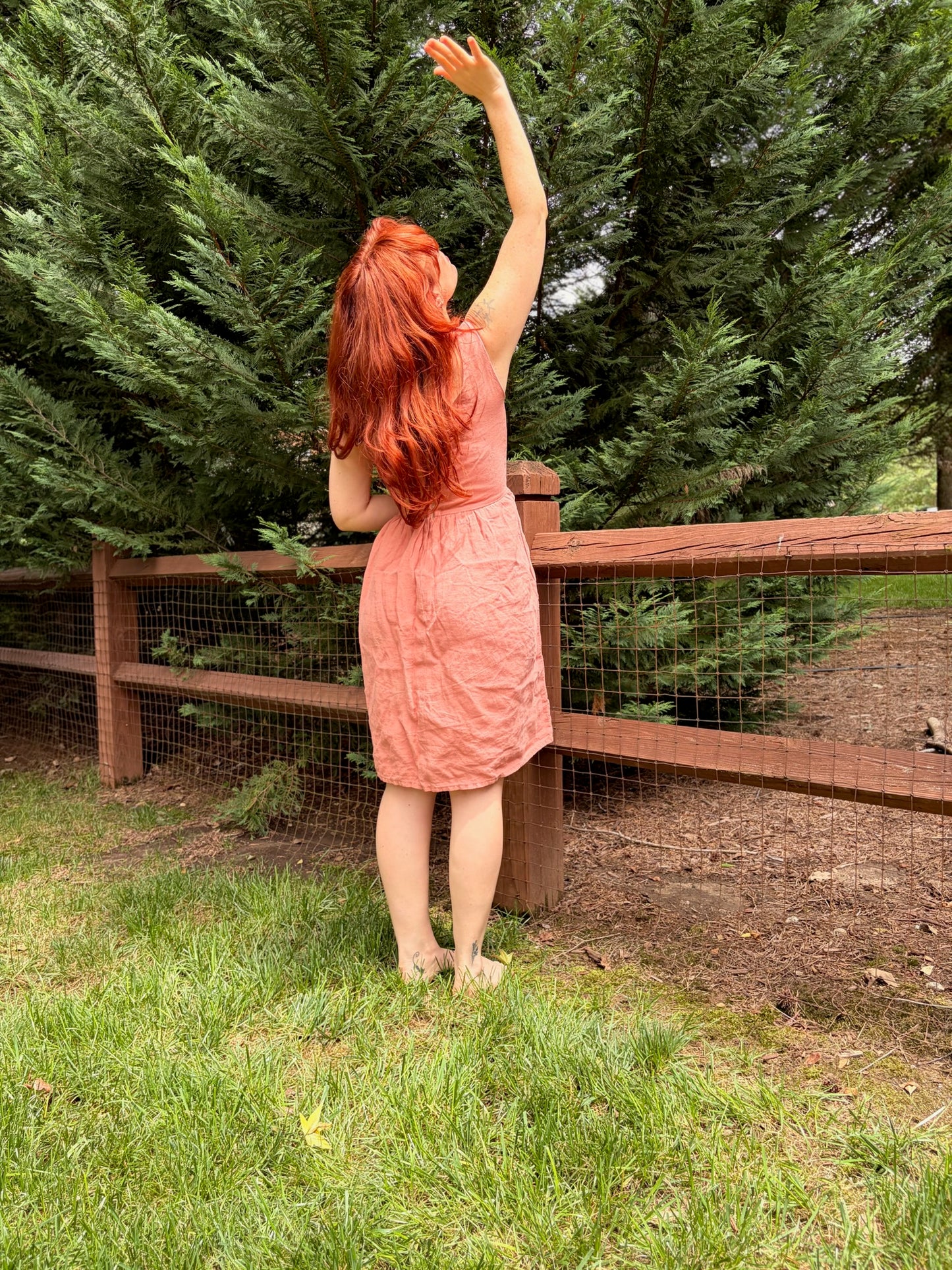 Sunday Honey Original | Rosewood Linen Babydoll Dress