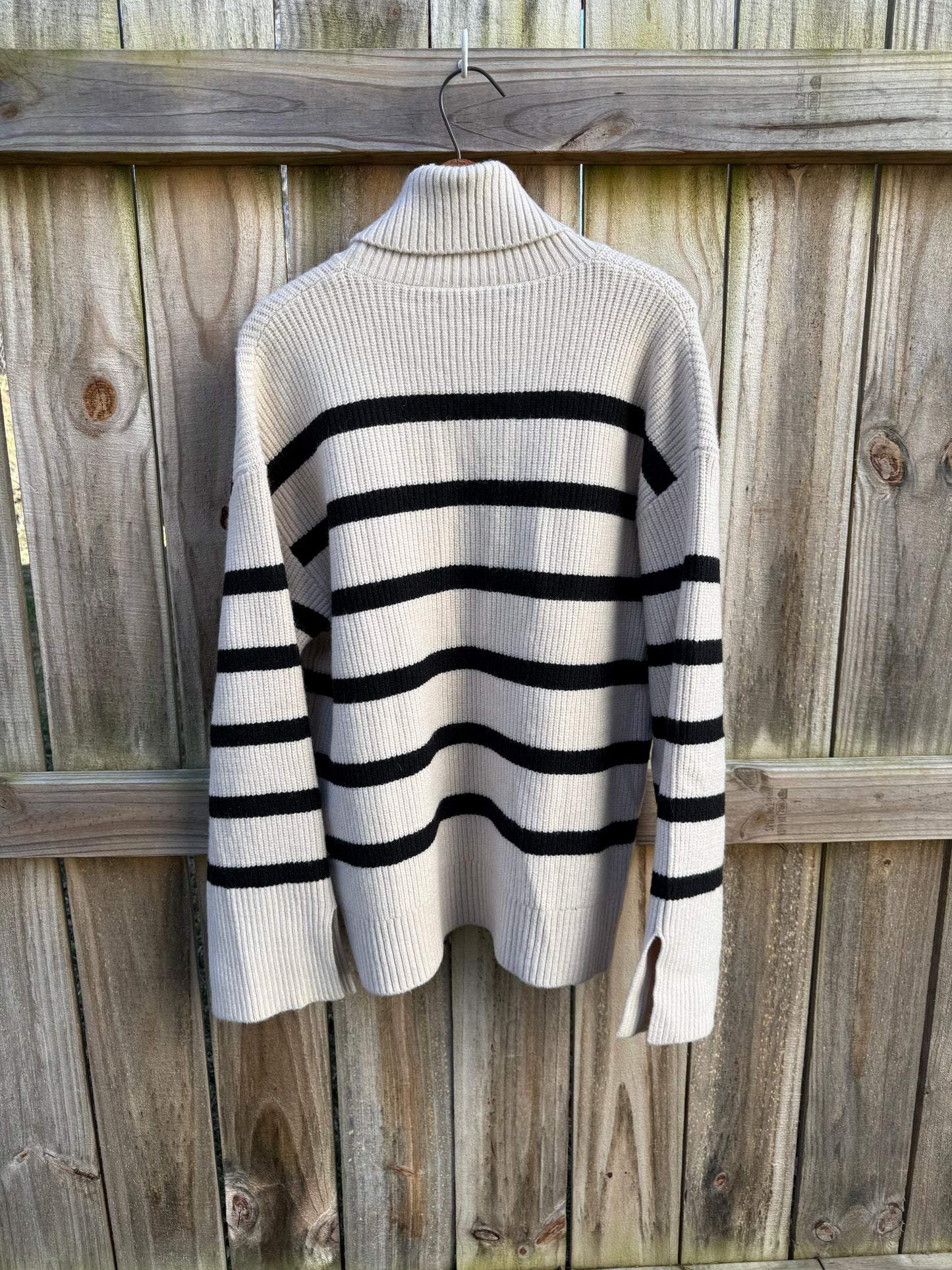 ZARA Striped Turtleneck Sweater
