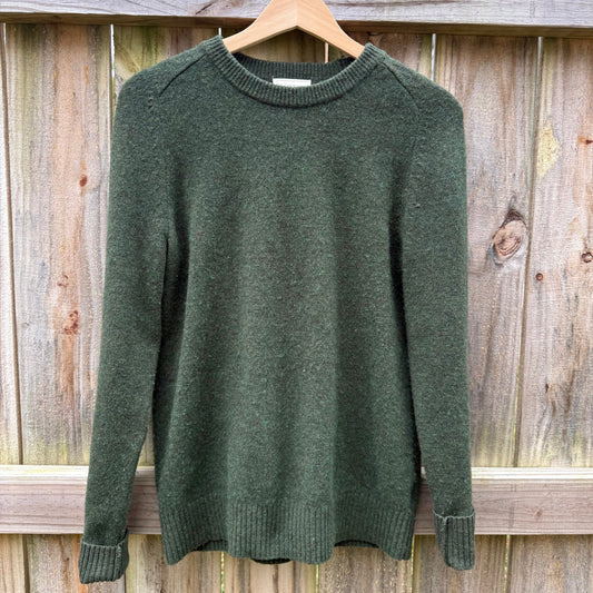 Vintage Forest Green Lambswool Crewneck Sweater Gap