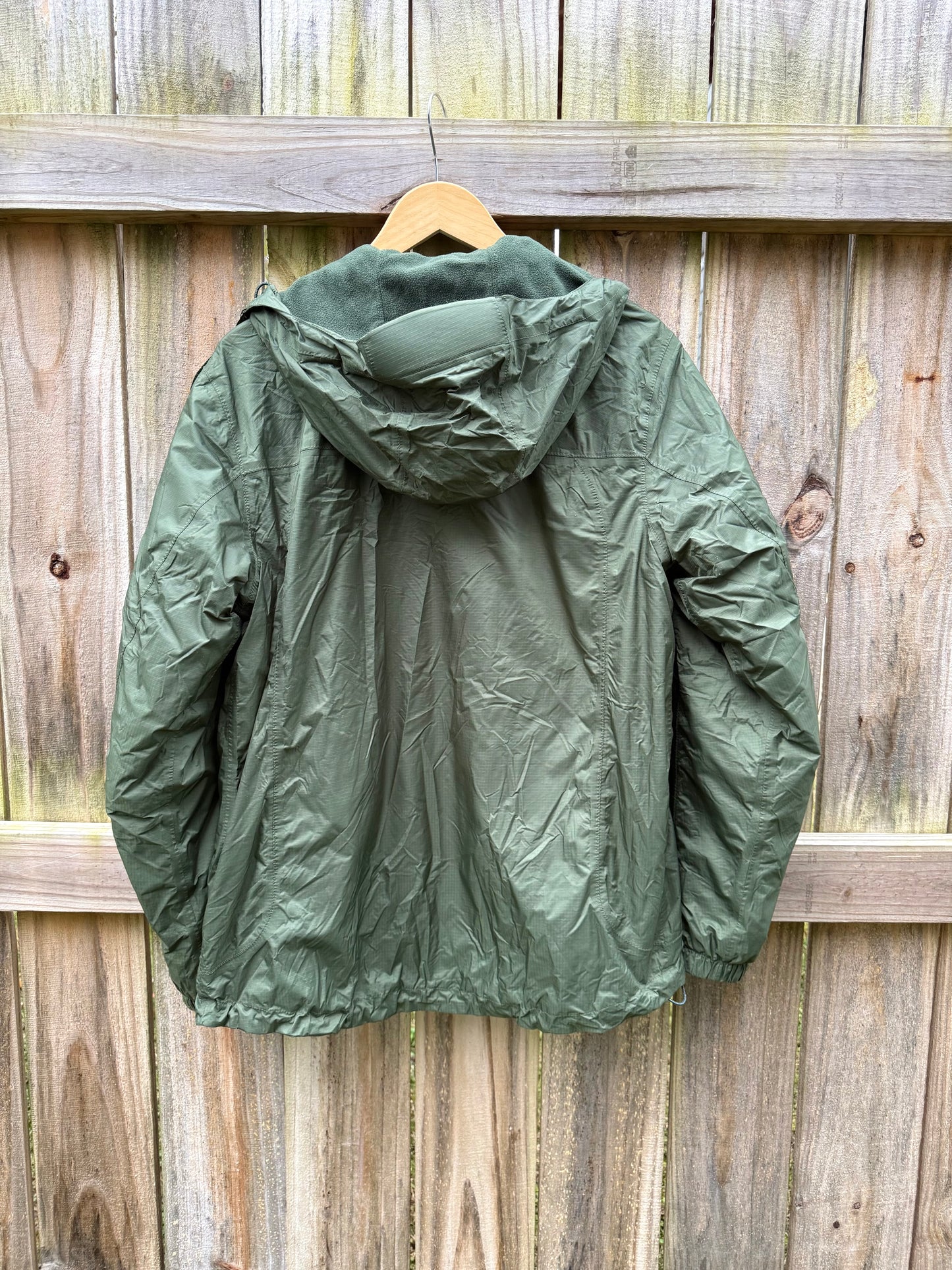 L.L.Bean Forest Green Shell Jacket - Fleece Lined - Olive