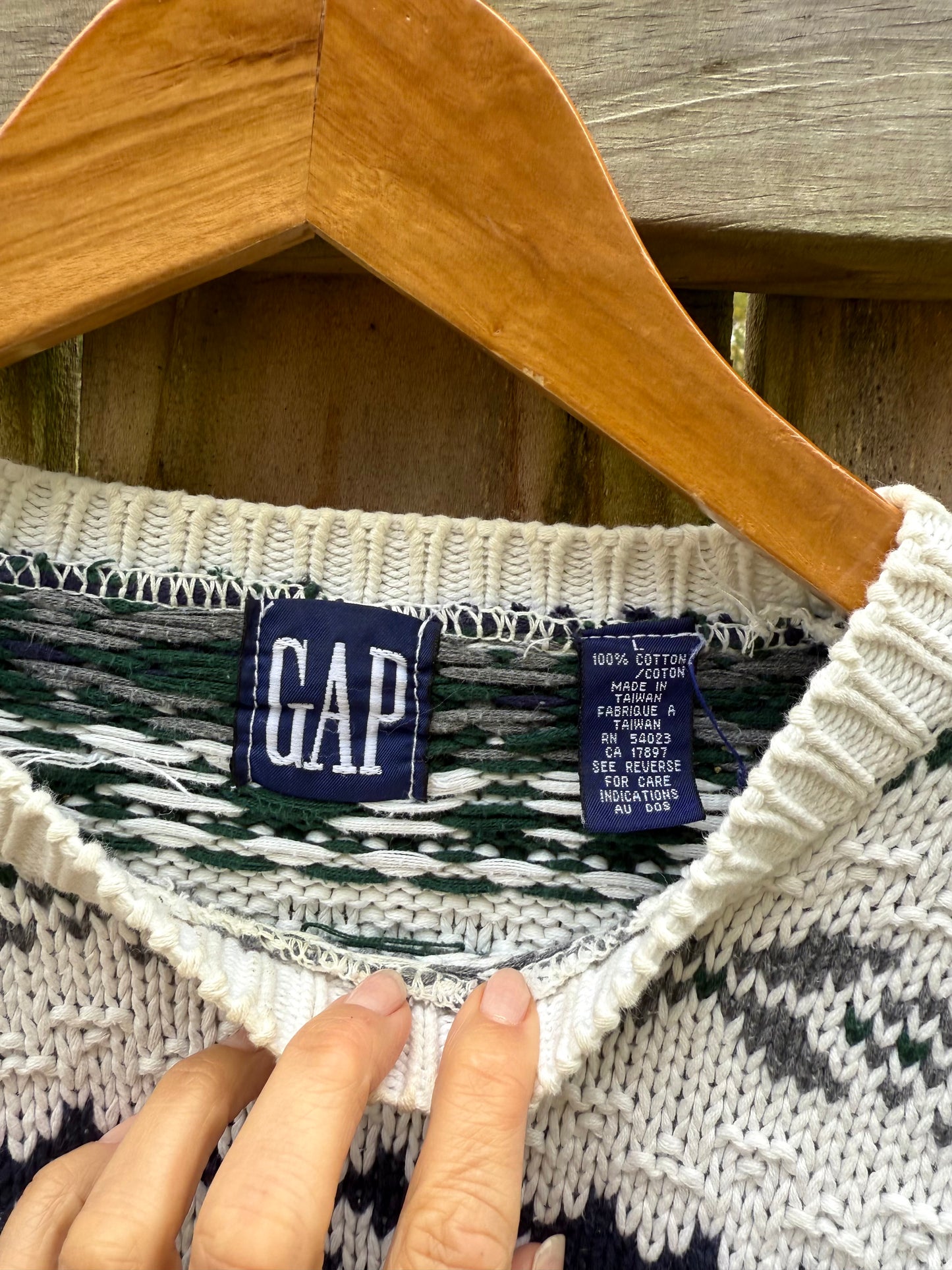 Vintage 90s GAP Fair Isle Boyfriend Sweater