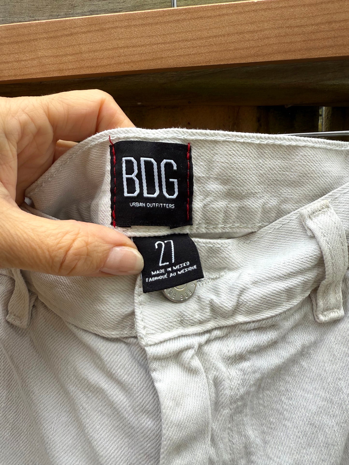 BDG Carpenter Pants Off-White Stone Utility Denim 27