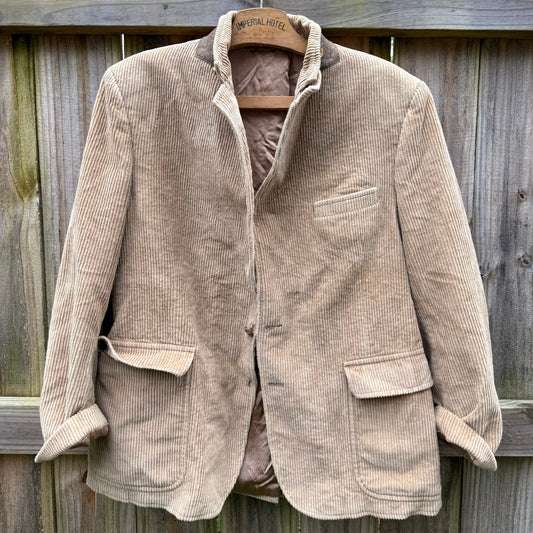 Vintage Polish Corduroy Riding Blazer Camel Equestrian