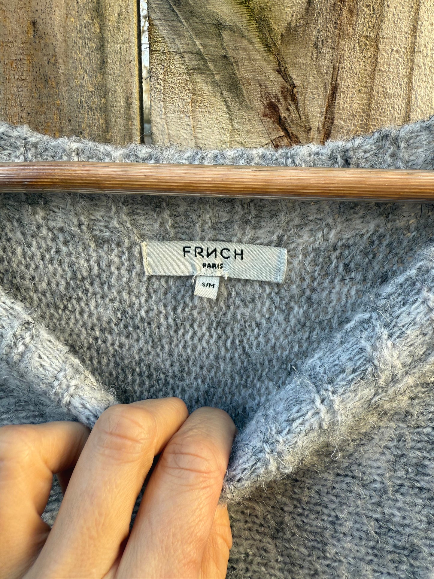 FRNCH Paris Soft Gray Knit Sweater - Small