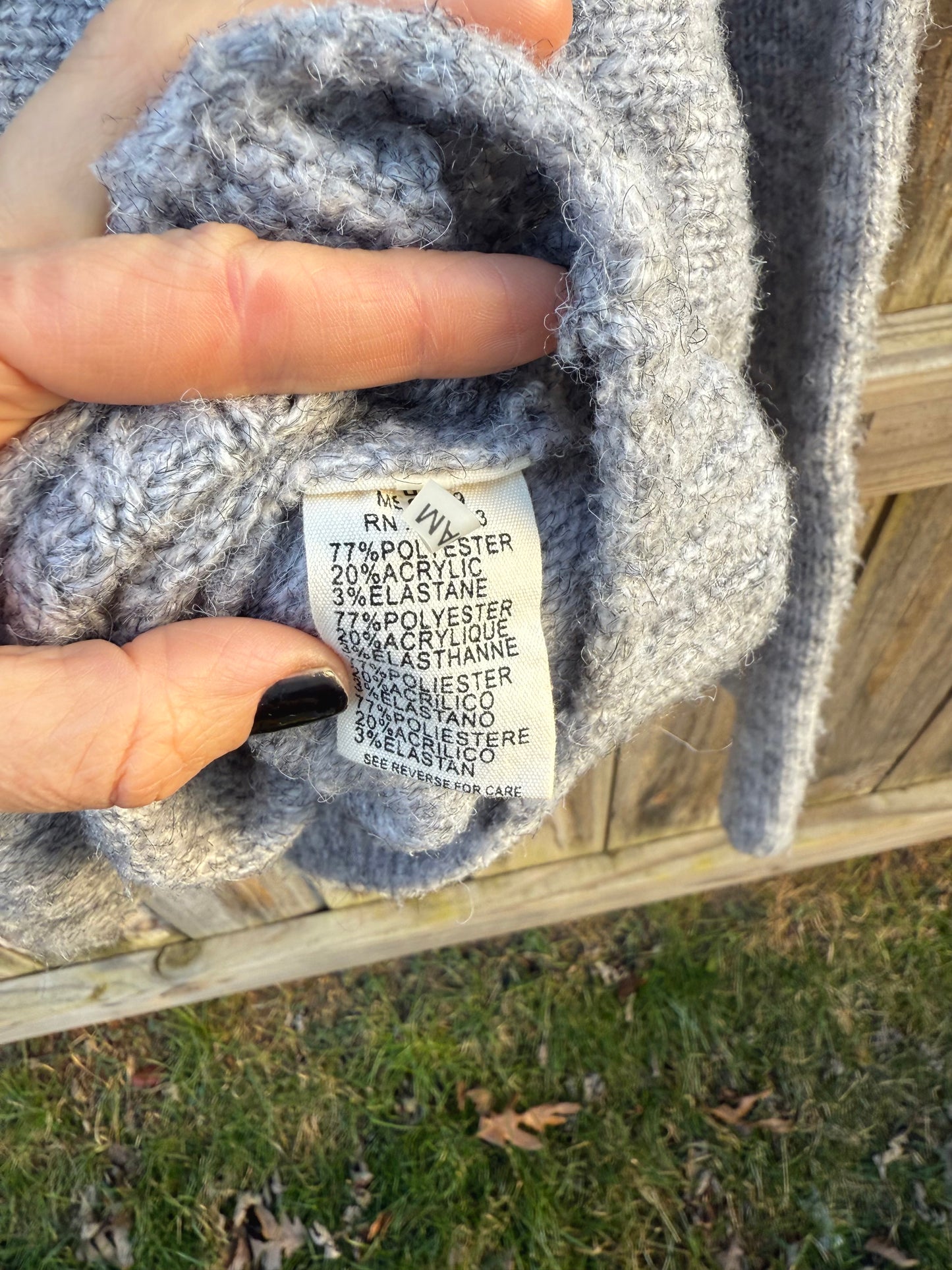 FRNCH Paris Soft Gray Knit Sweater - Small