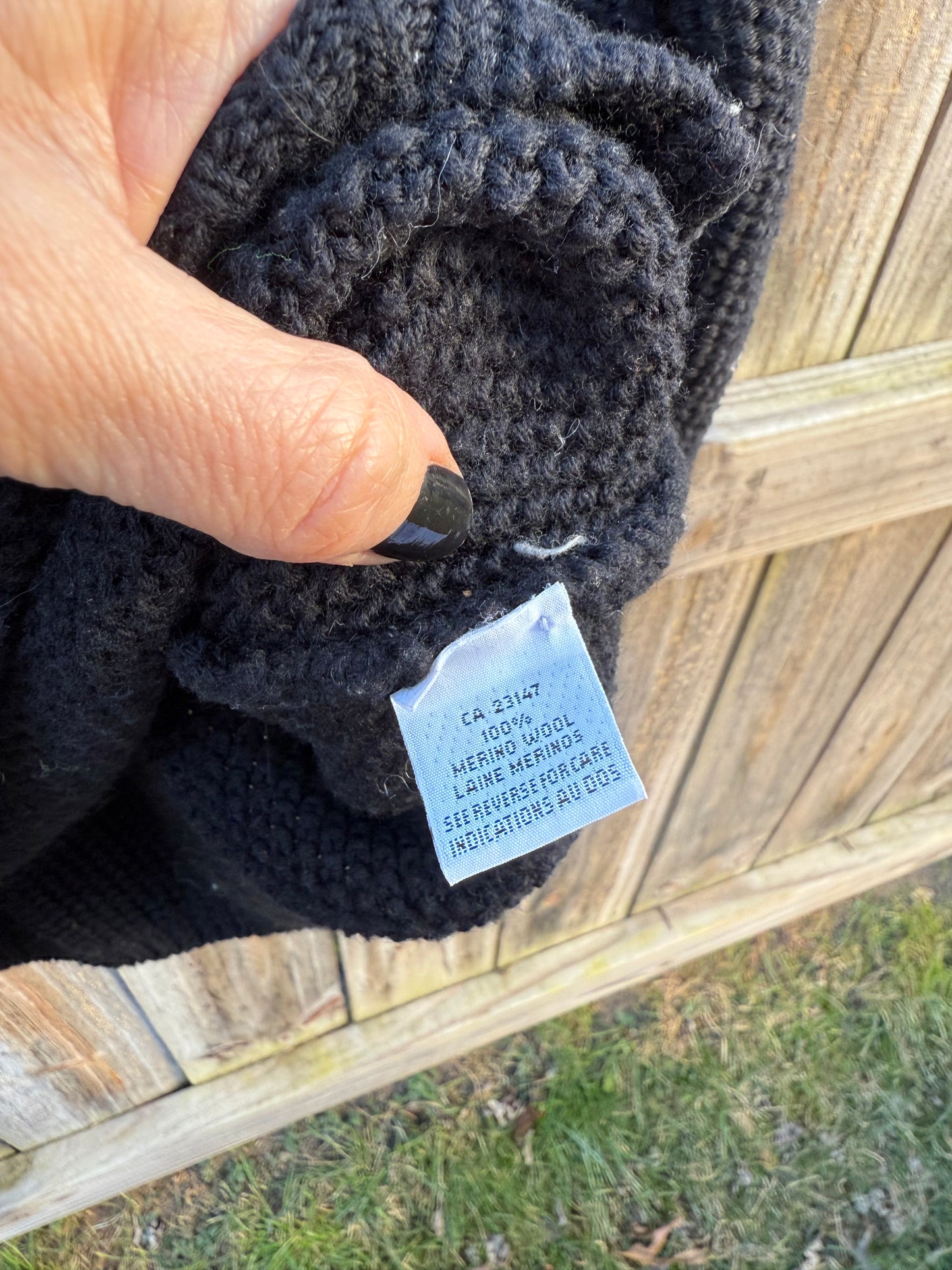 Vintage Italian Black Knit Turtleneck