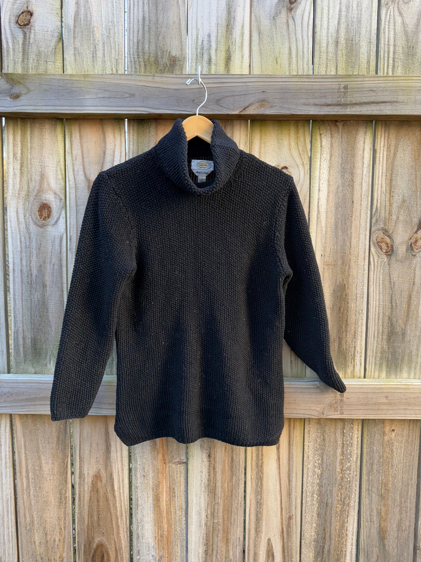Vintage Italian Black Knit Turtleneck