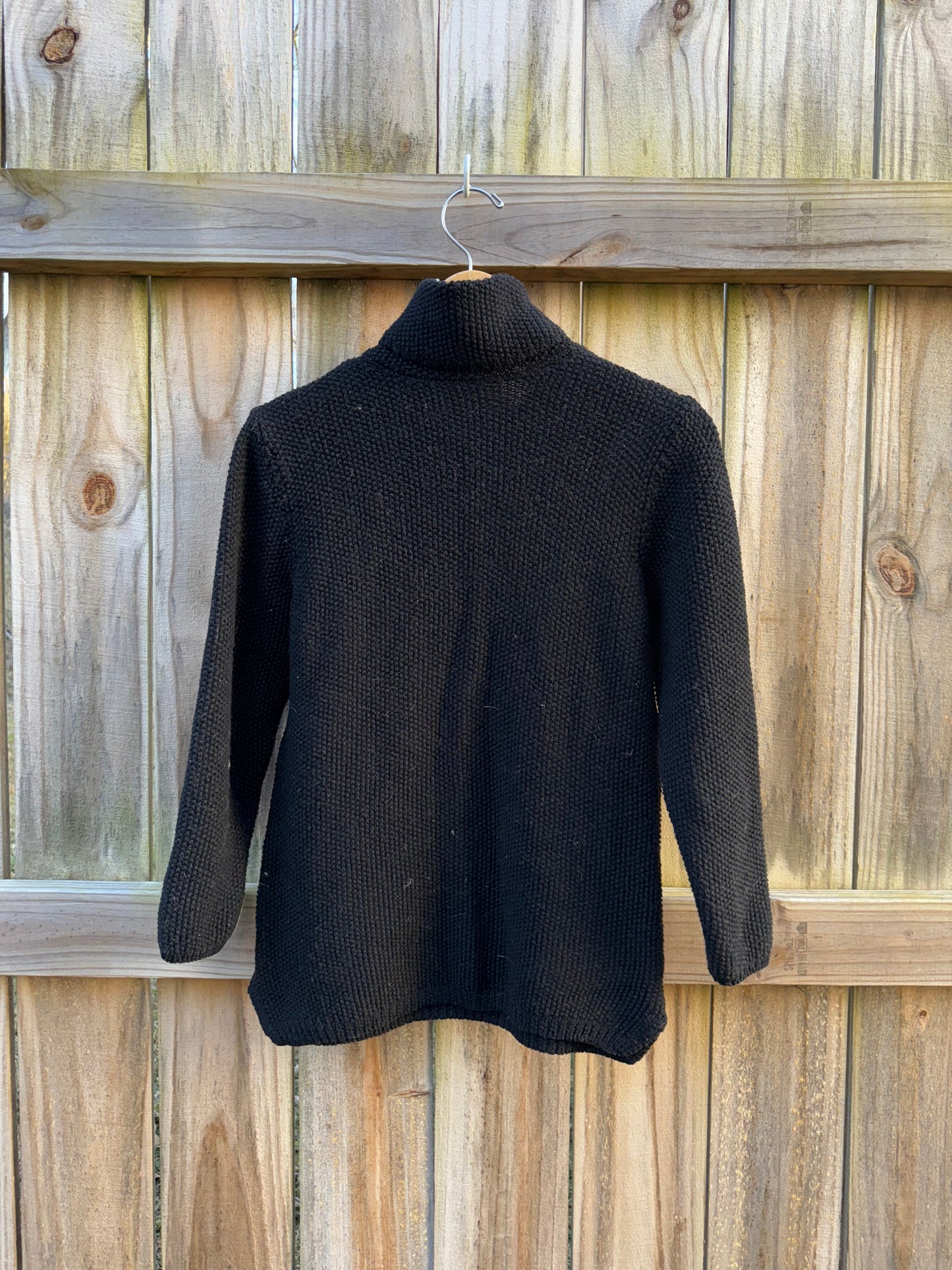 Vintage Italian Black Knit Turtleneck