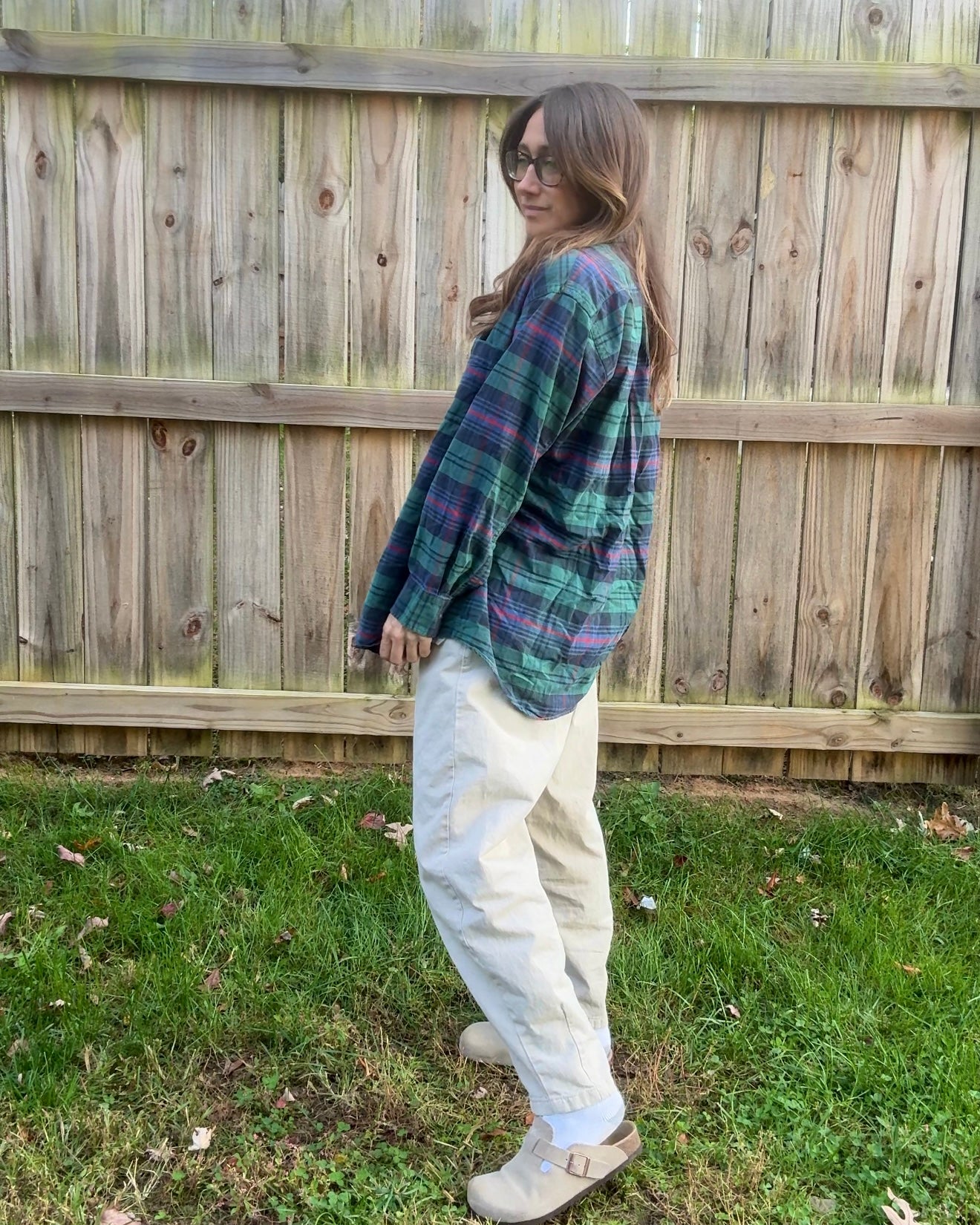 L.L. Bean Made-in-USA Plaid Flannel Vintage Navy Deep Green