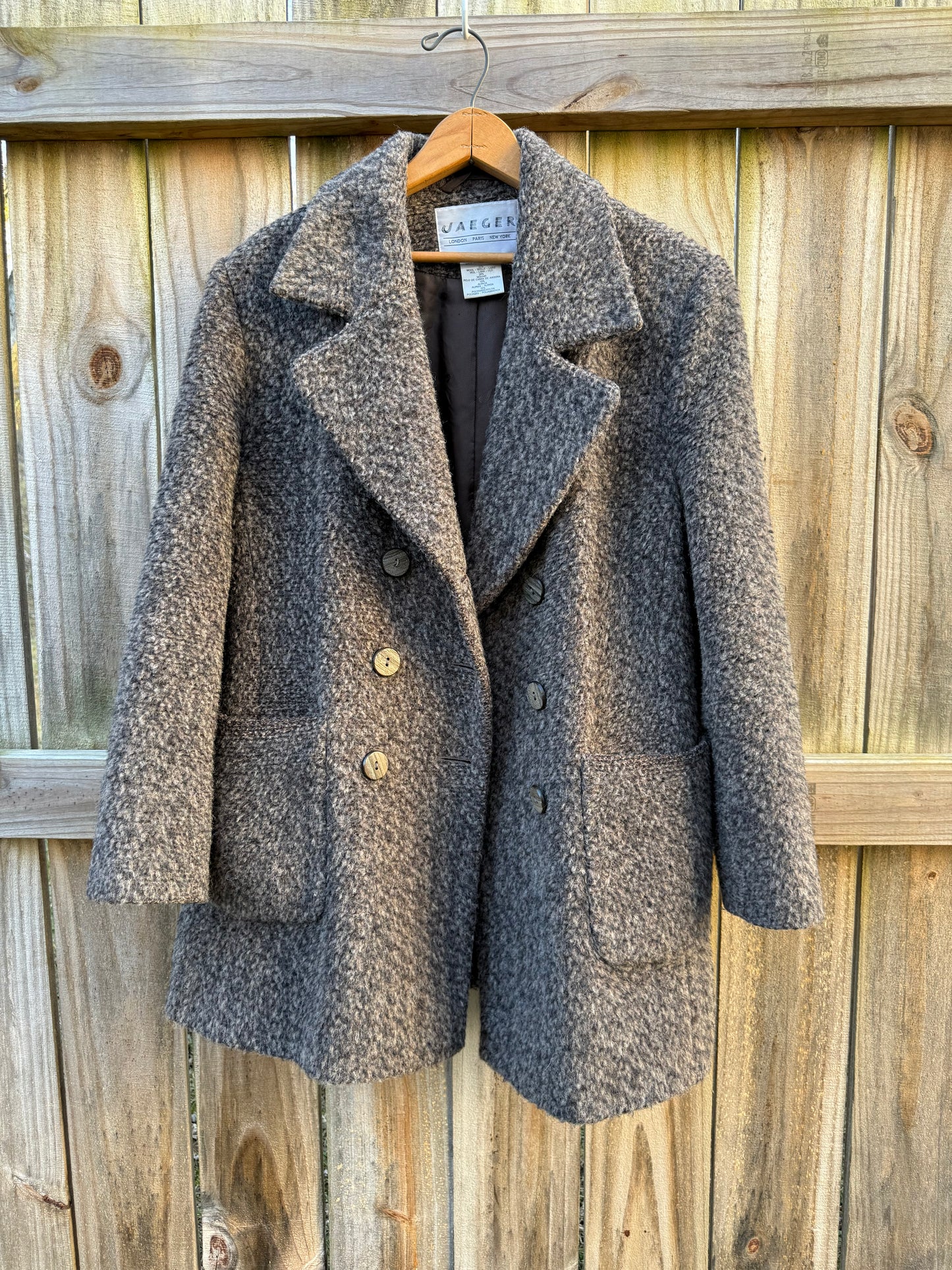 Vintage Jaeger Wool Blend Double-Breasted Jacket