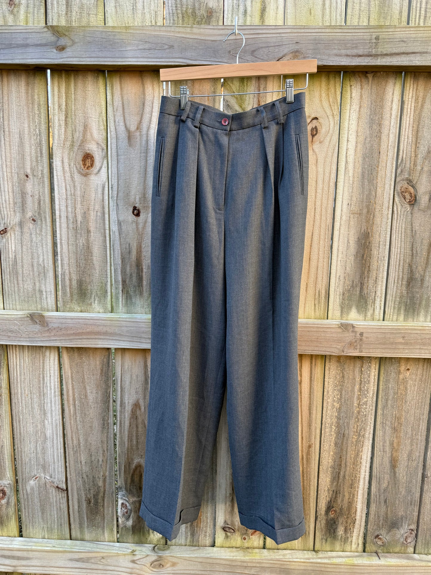 Vintage Eddie Bauer Charcoal Wool Trousers