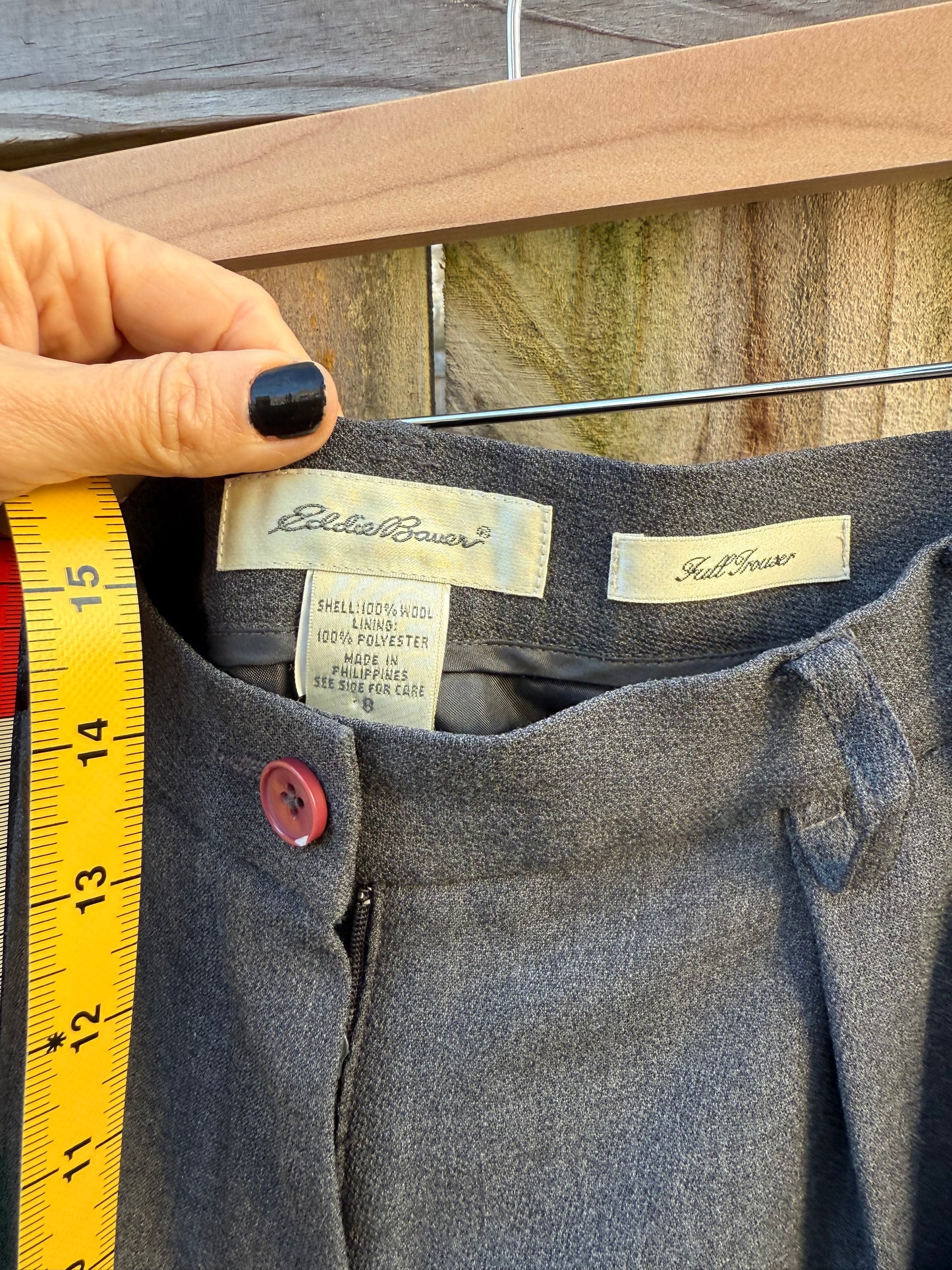 Vintage Eddie Bauer Charcoal Wool Trousers