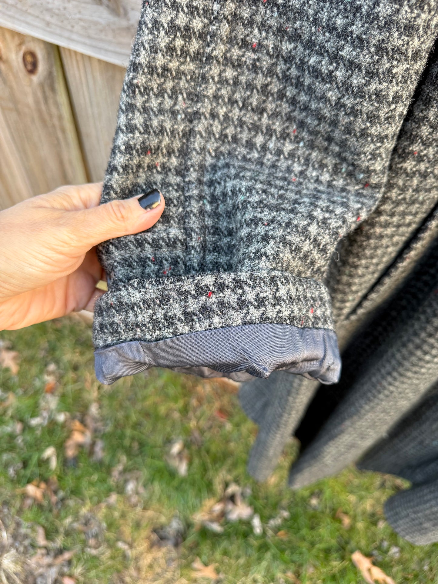 Vintage Harris Tweed Longline Wool Coat