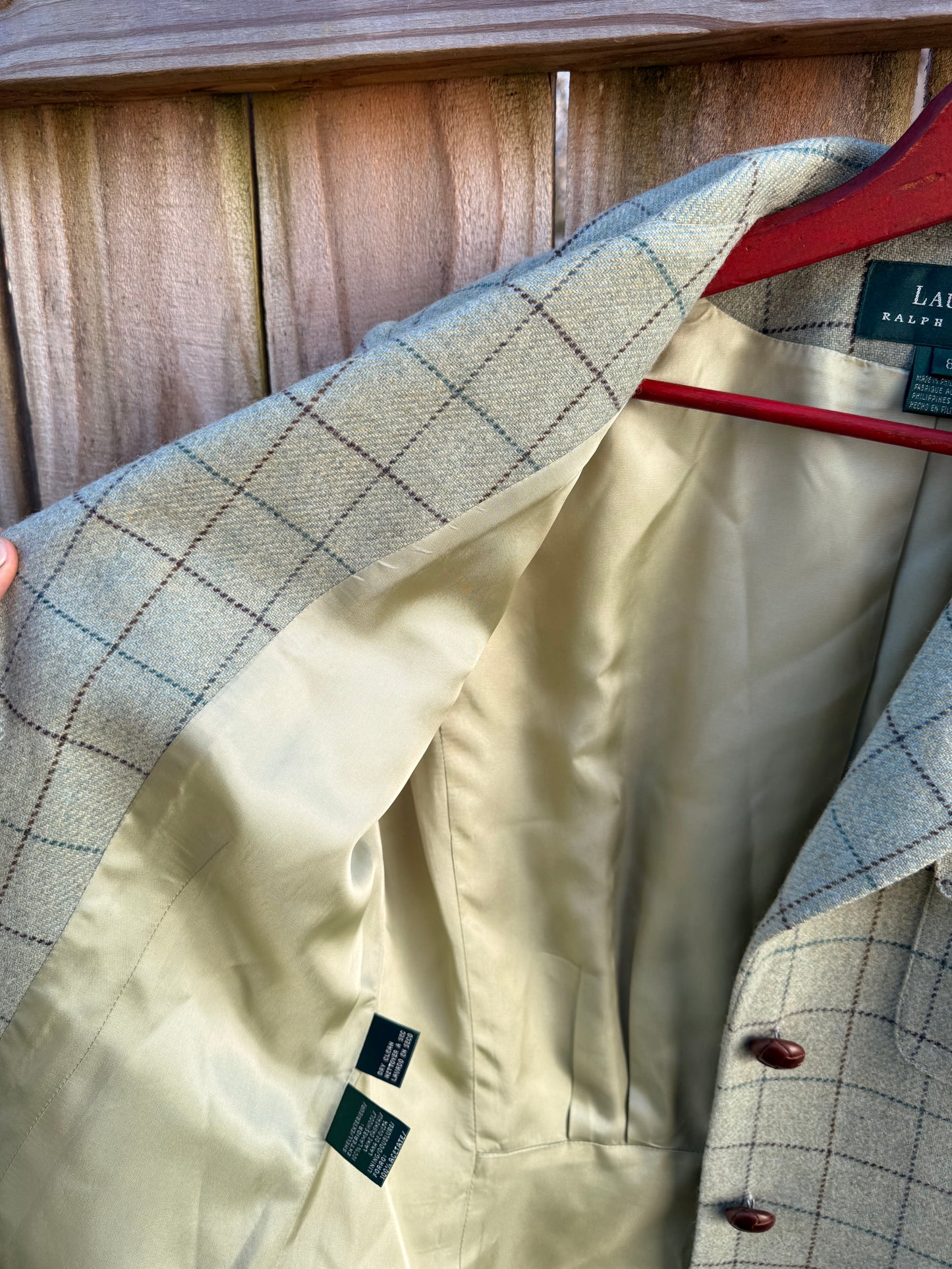 Lauren Ralph Lauren Wool Windowpane Blazer