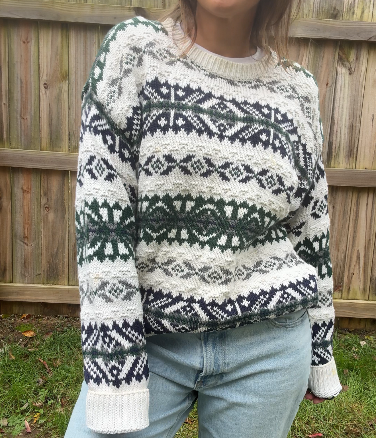 Vintage 90s GAP Fair Isle Boyfriend Sweater