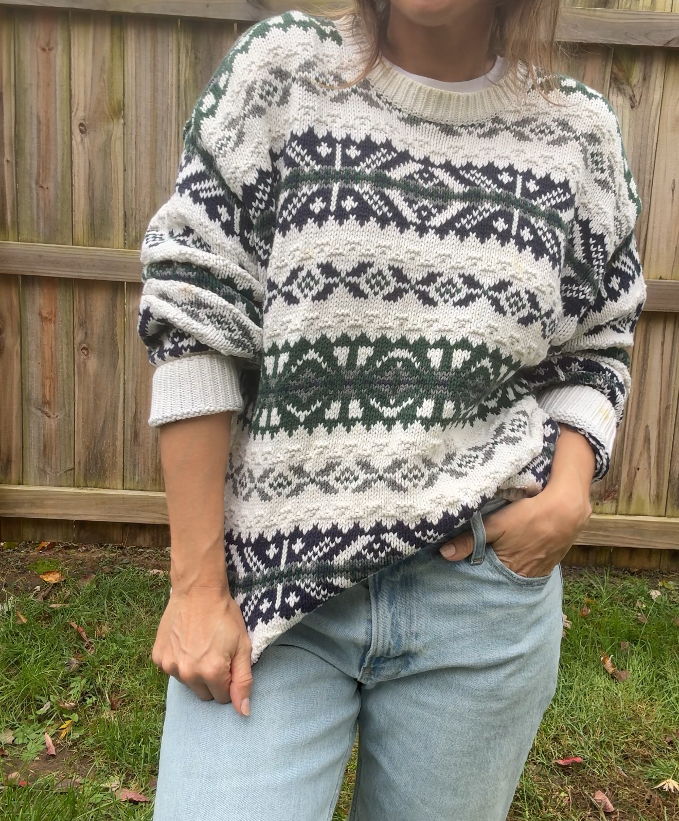 Vintage 90s GAP Fair Isle Boyfriend Sweater