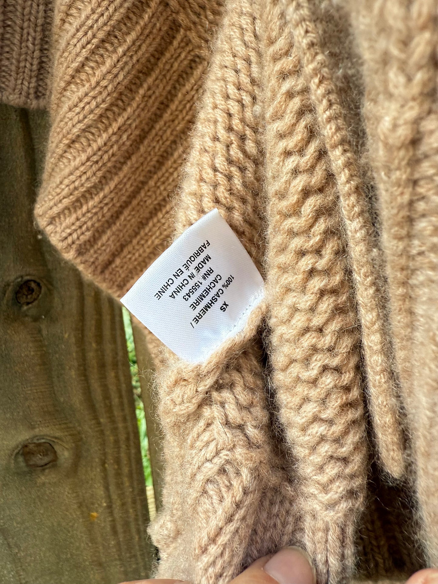 SABLYN CROPPED CASHMERE CARDIGAN — NEUTRAL BEIGE