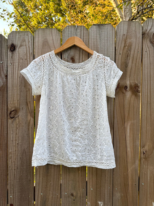 Embroidered Eyelet Lace Top – Joie