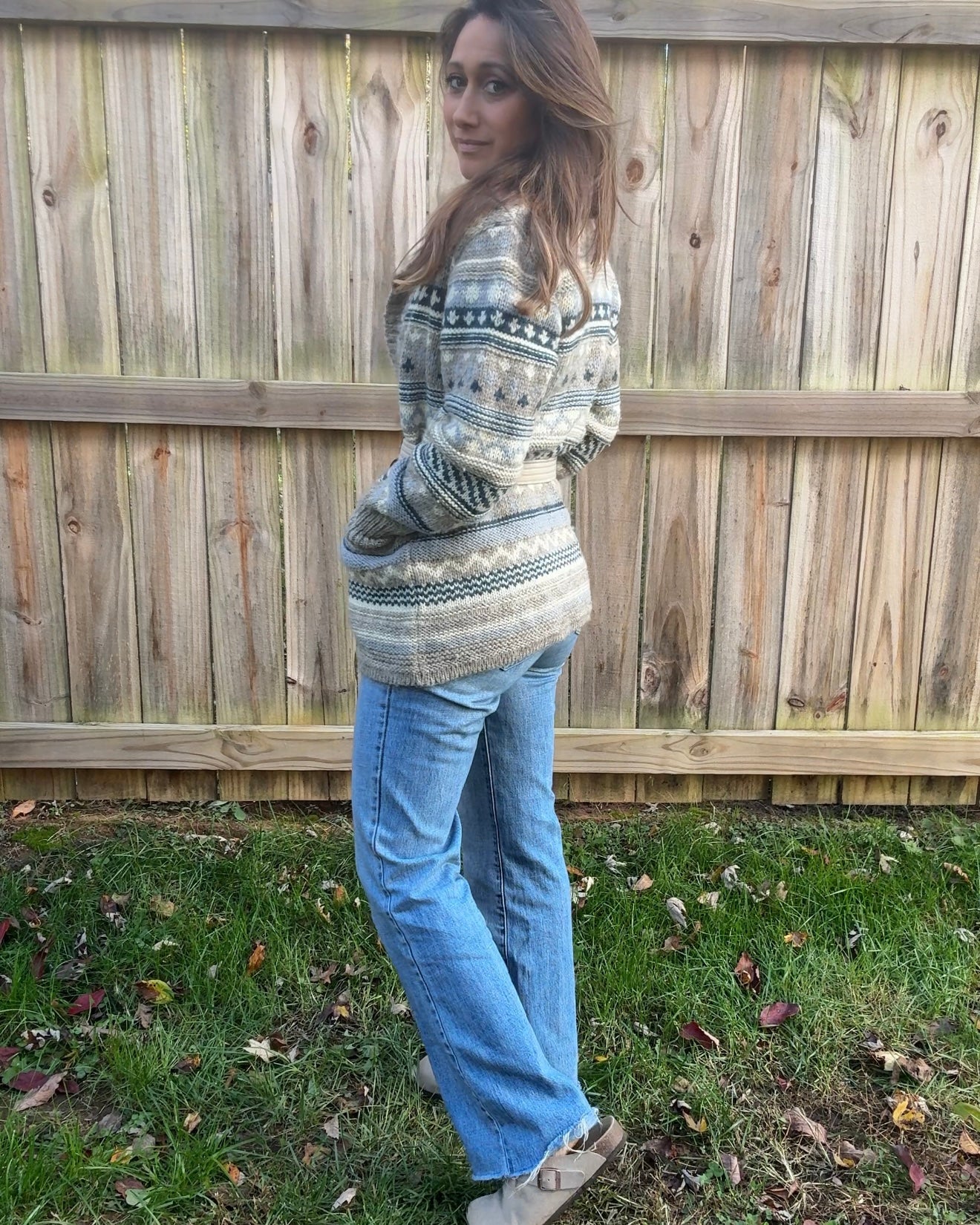 Scandinavian Wool Cardigan - Made In Denmark - Nordic Pattern - Vintage Runox