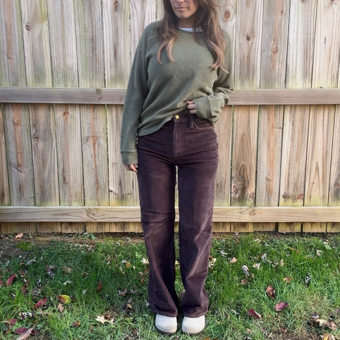 Banana Republic Olive Crewneck Knit Pullover