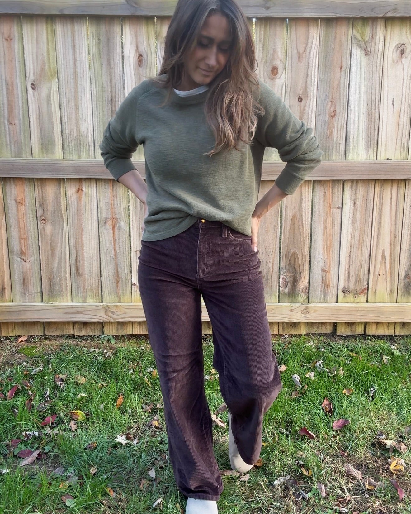 Banana Republic Olive Crewneck Knit Pullover