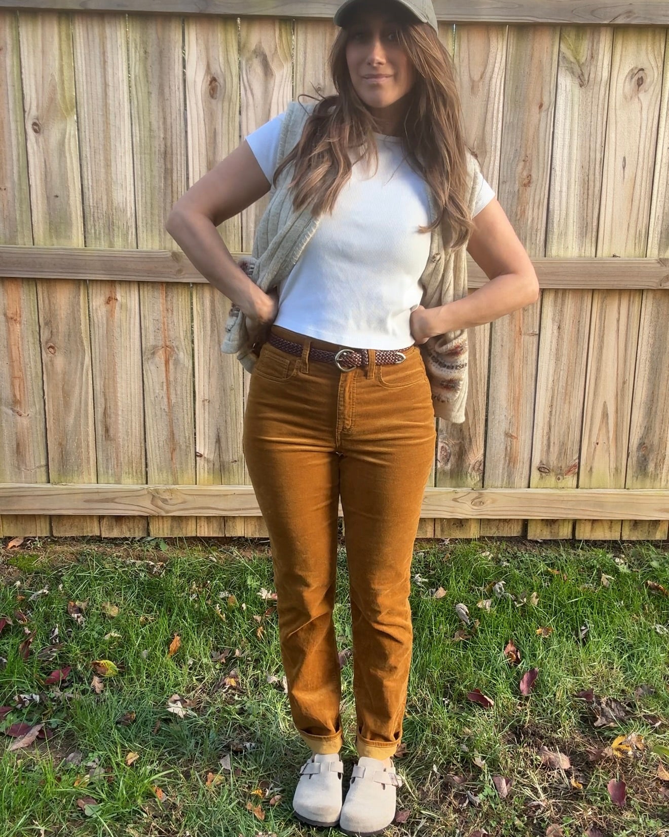 J.Crew High Rise Straight Corduroy Pants Golden Caramel Brown Soft Stretch