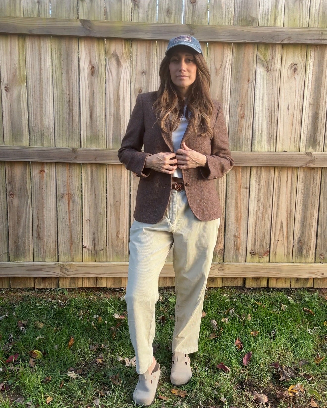 Vintage Wool Silk Tweed Blazer Brown Herringbone Jacket Made in Japan