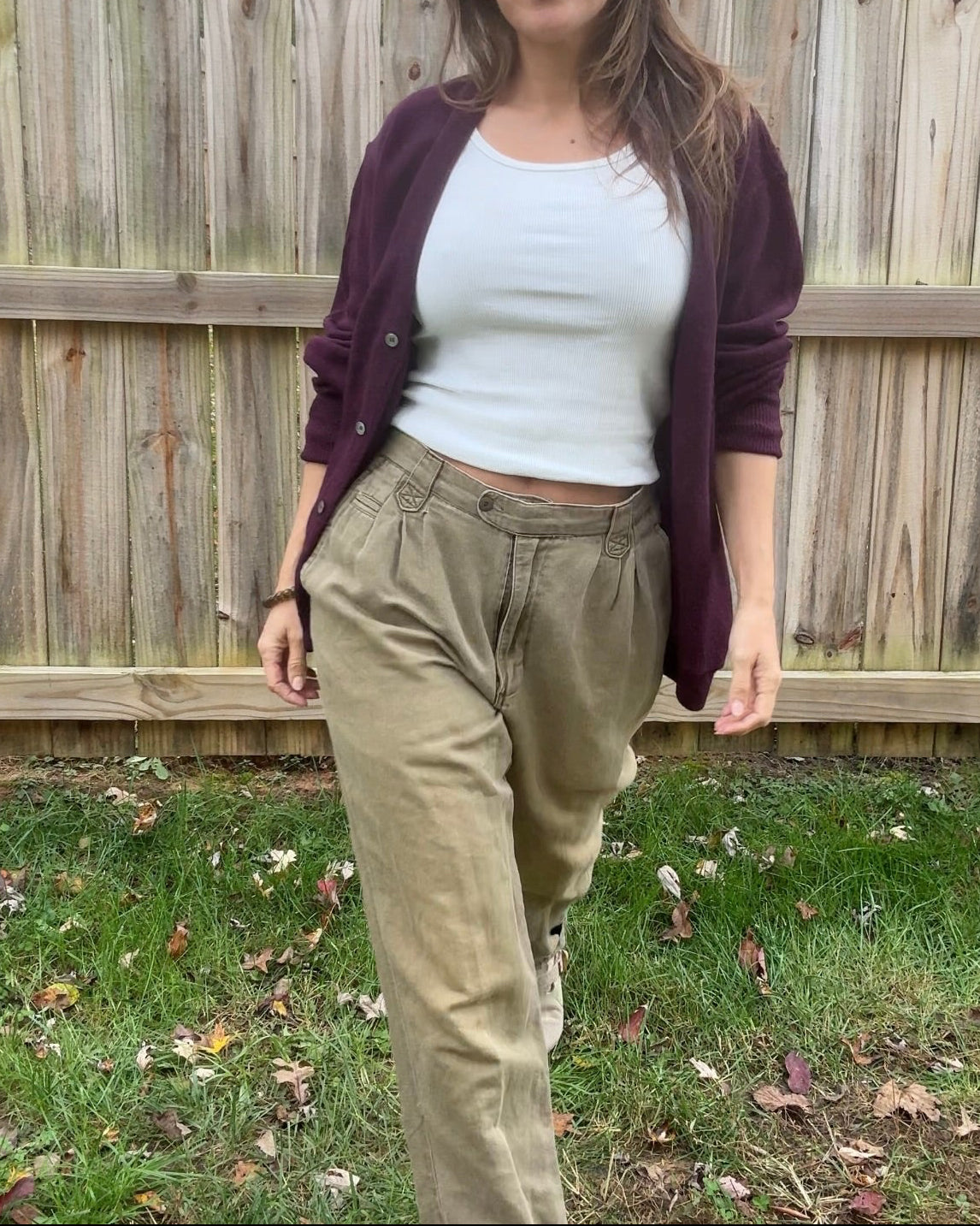 Vintage IZOD 80s Plum Cardigan Crest Embroidery