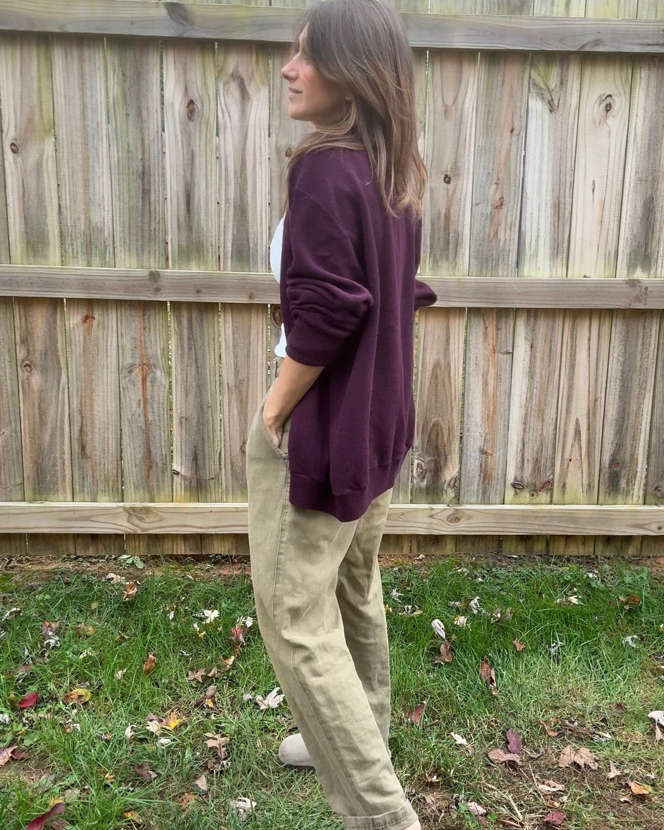 Vintage IZOD 80s Plum Cardigan Crest Embroidery