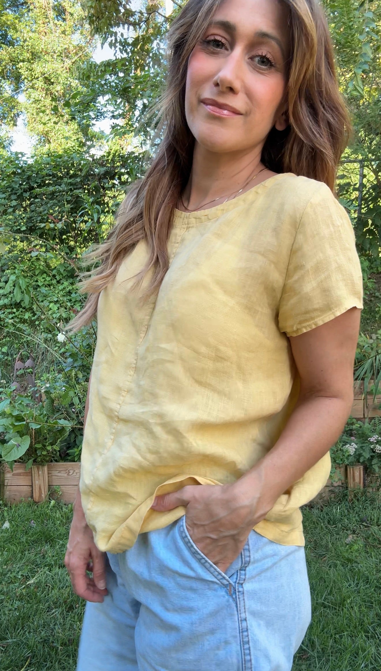 Golden Hour Linen Top