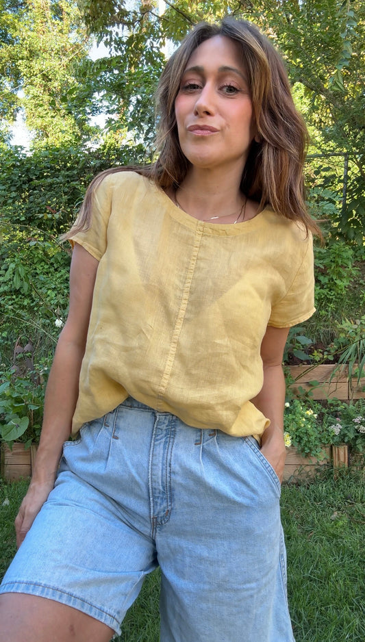 Golden Hour Linen Top