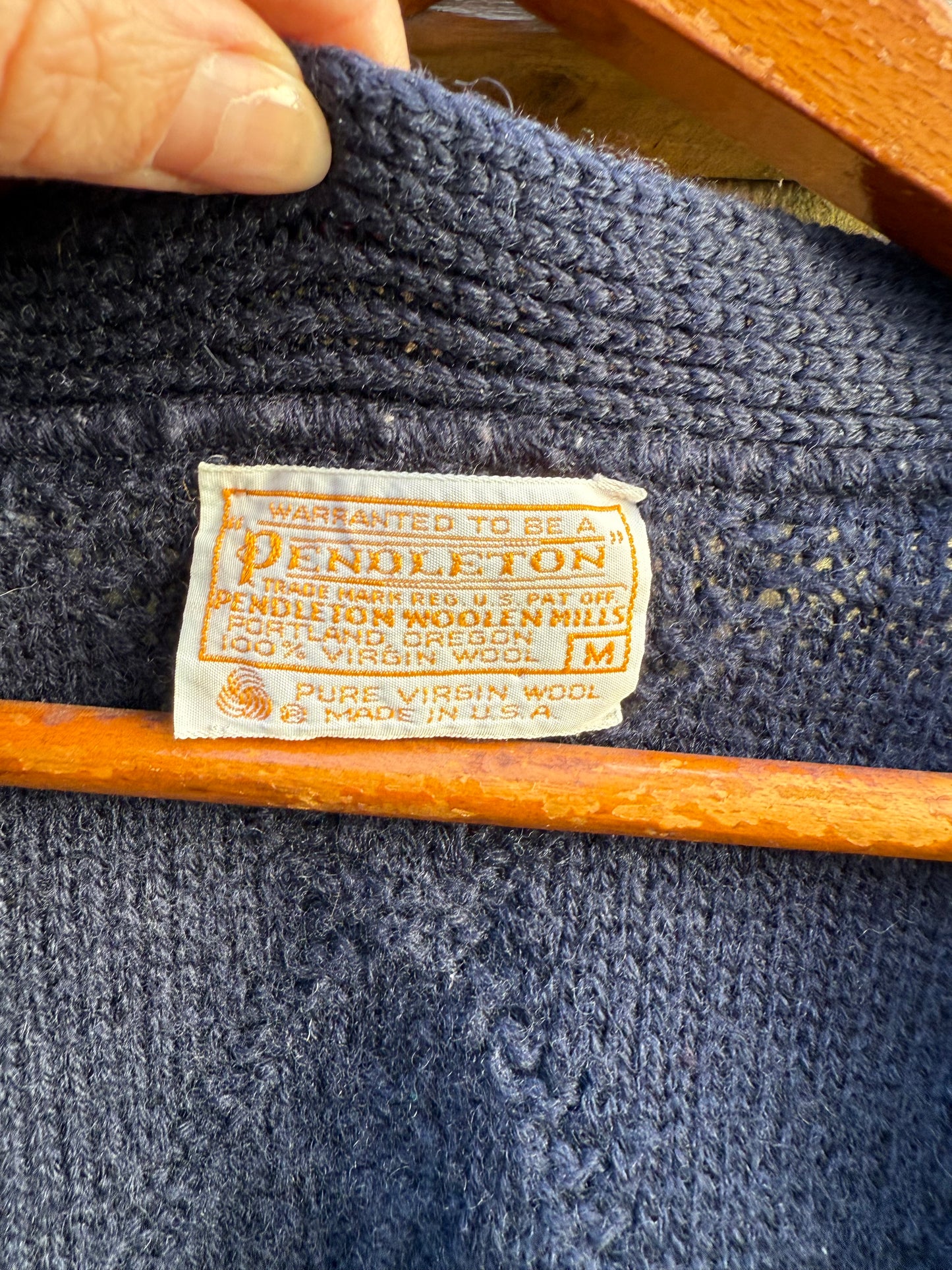 Vintage Pendleton Virgin Wool Knit Cardigan – Made in USA