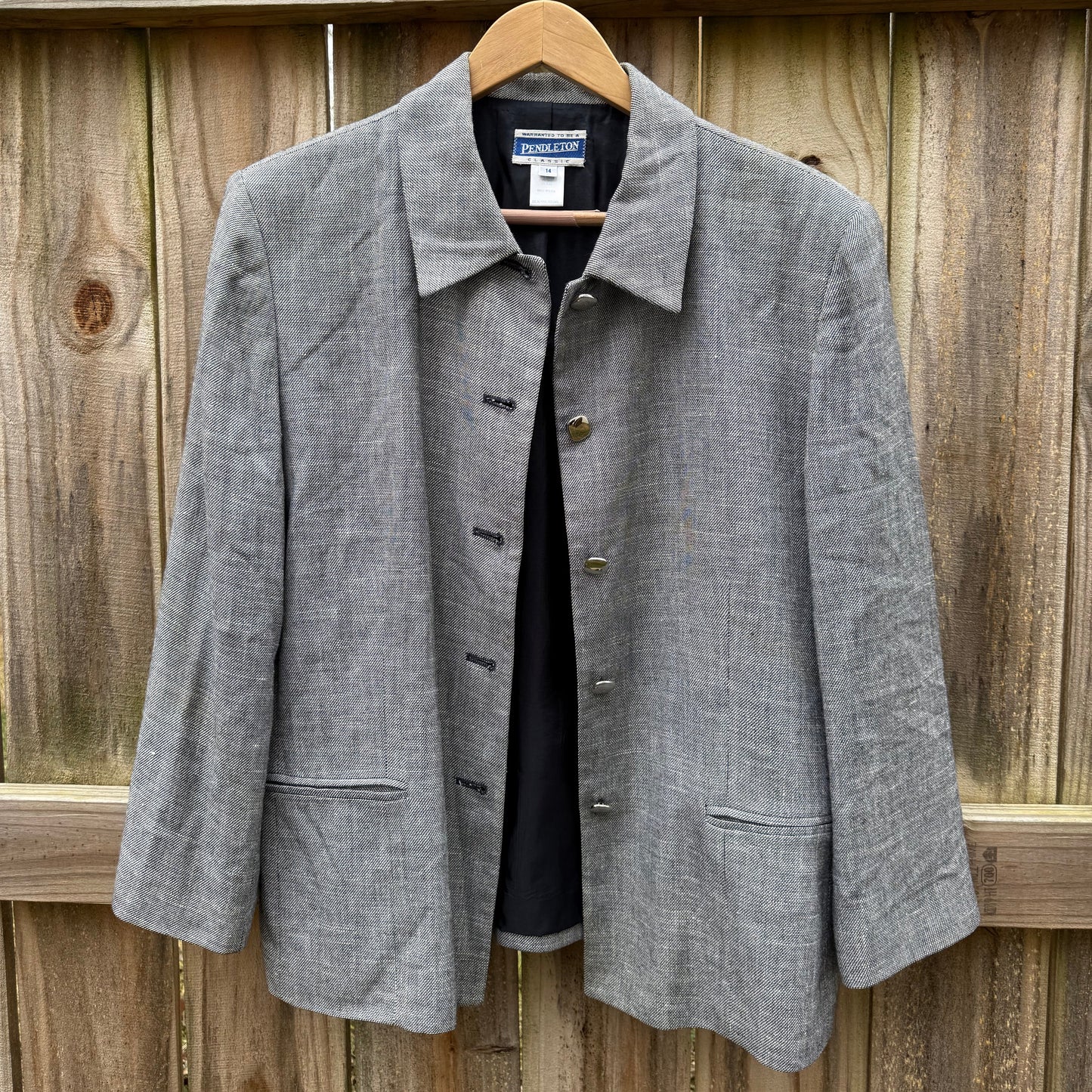 Vintage Pendleton Grey Wool Utility Jacket
