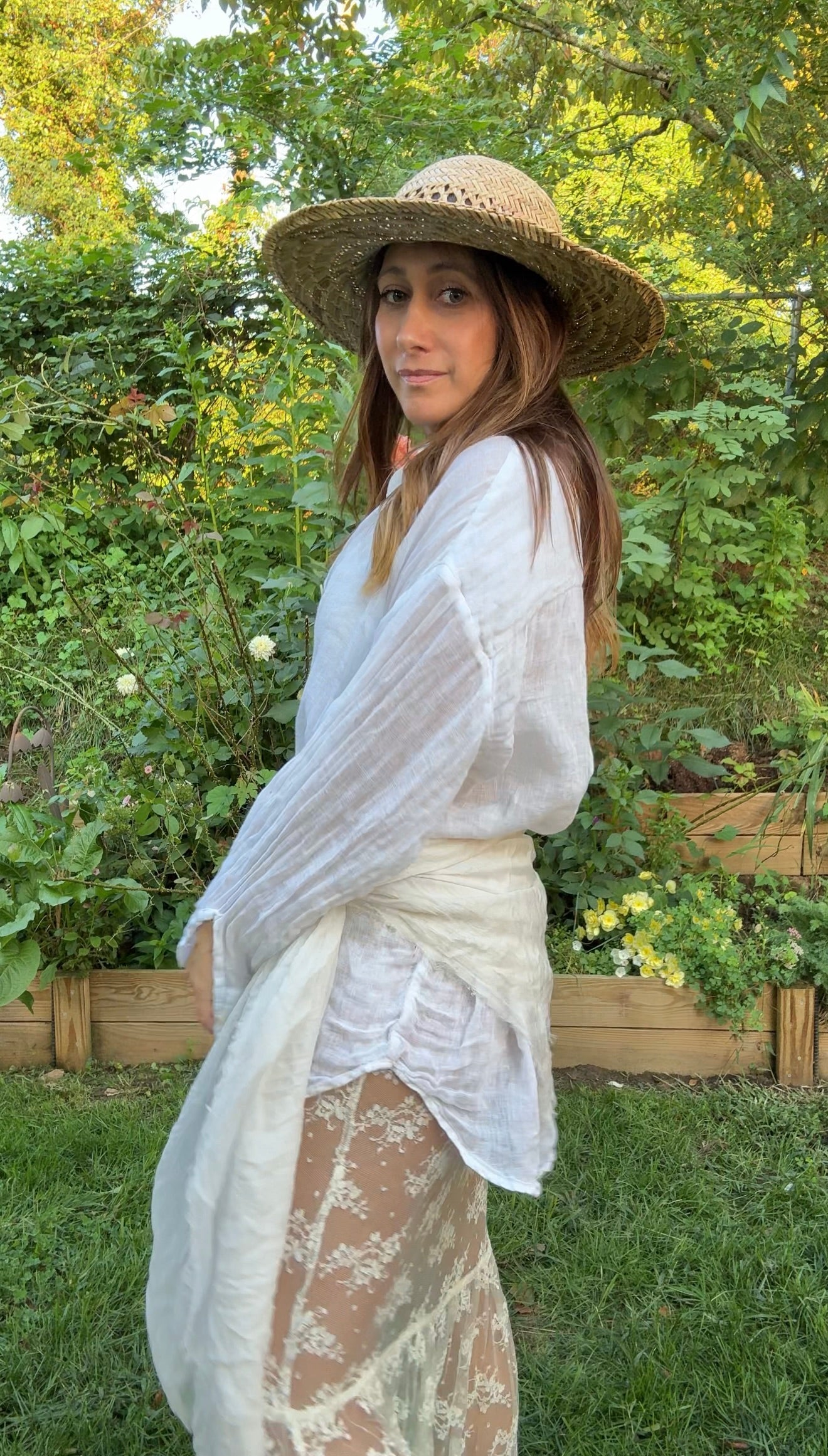 Vitamin A Oversized Linen Button-Down