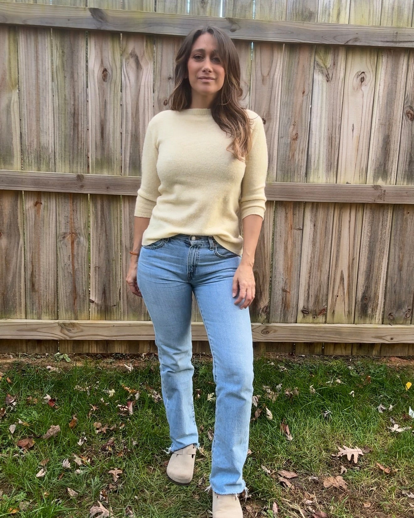 90s Mendocino 100% Cashmere Sweater (Butter Cream)