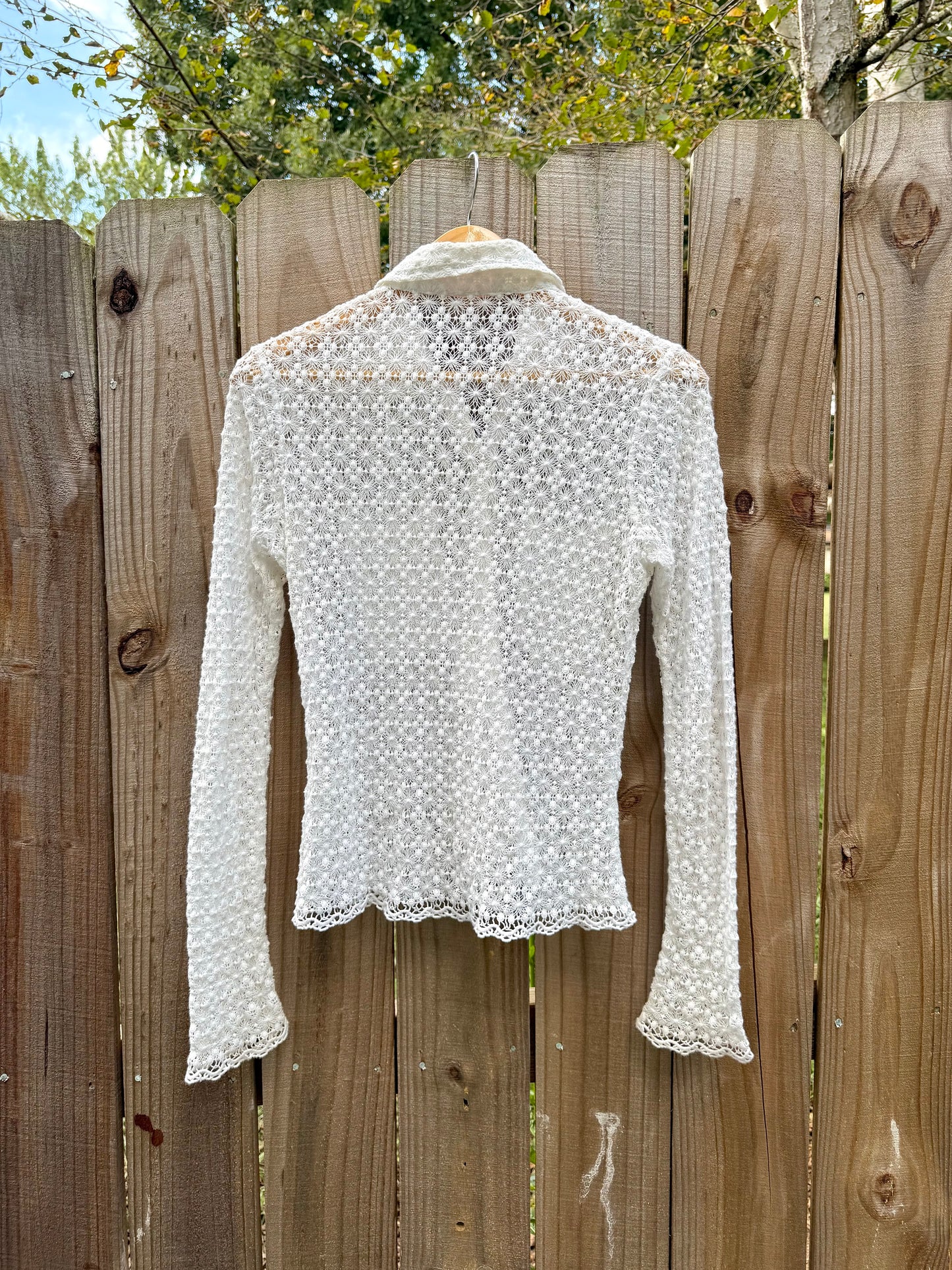See by Chloé Sheer Floral Lace Blouse