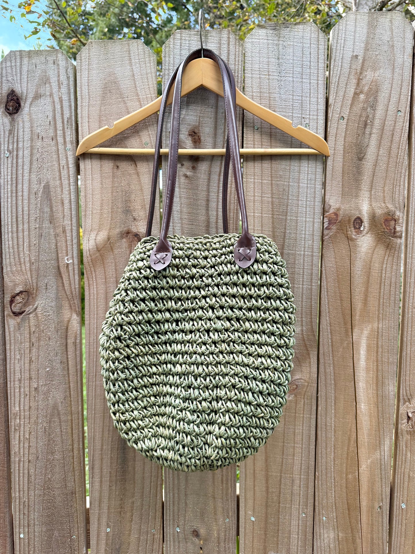 Olive Woven Tote