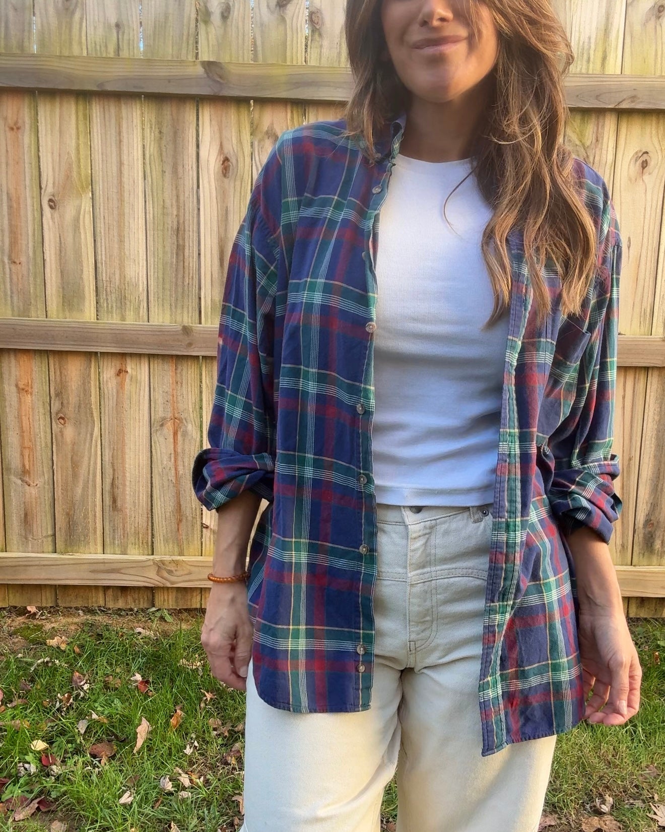 Vintage 90s Pendleton Plaid Cotton Button-Up Shirt