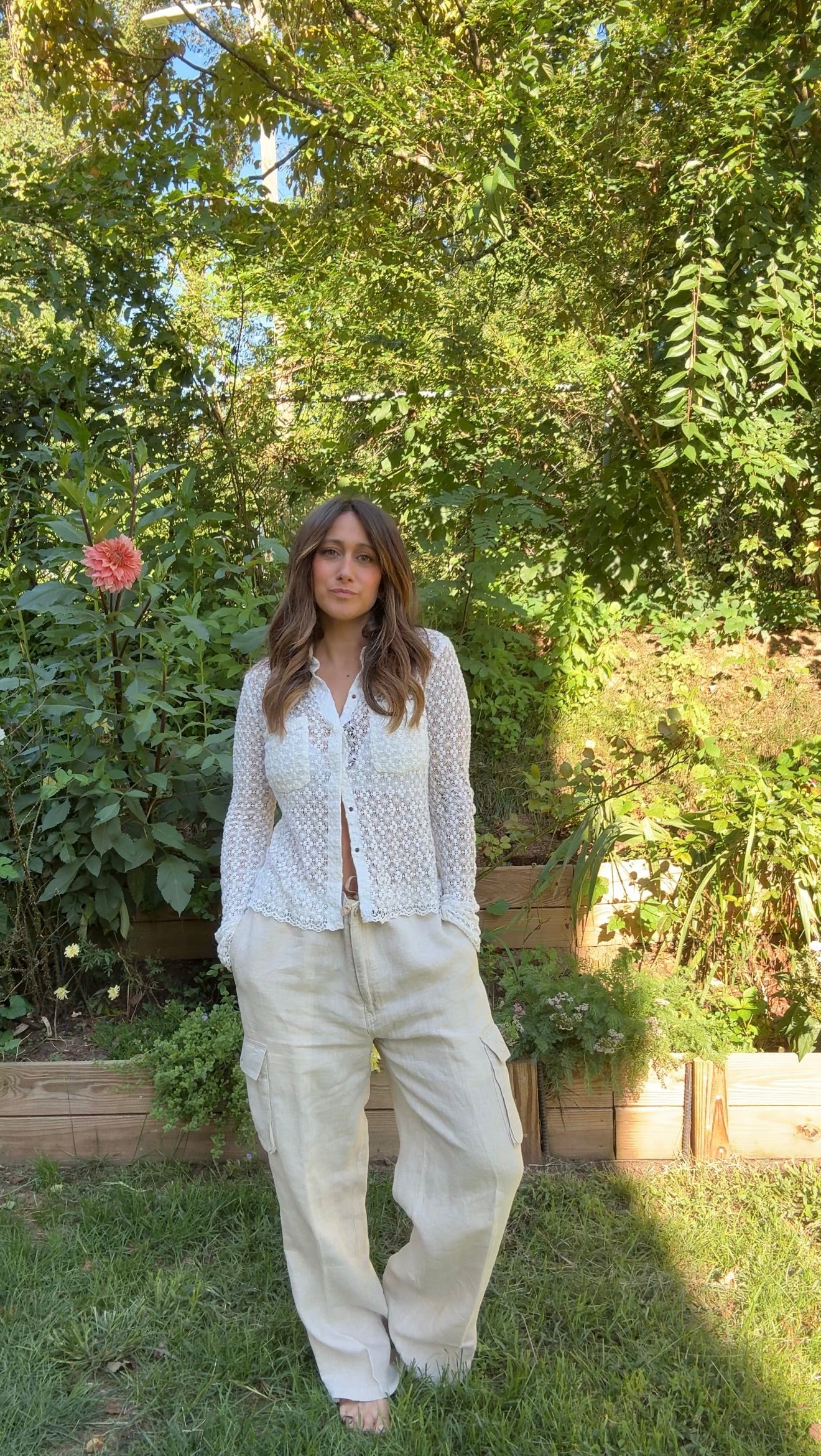 See by Chloé Sheer Floral Lace Blouse