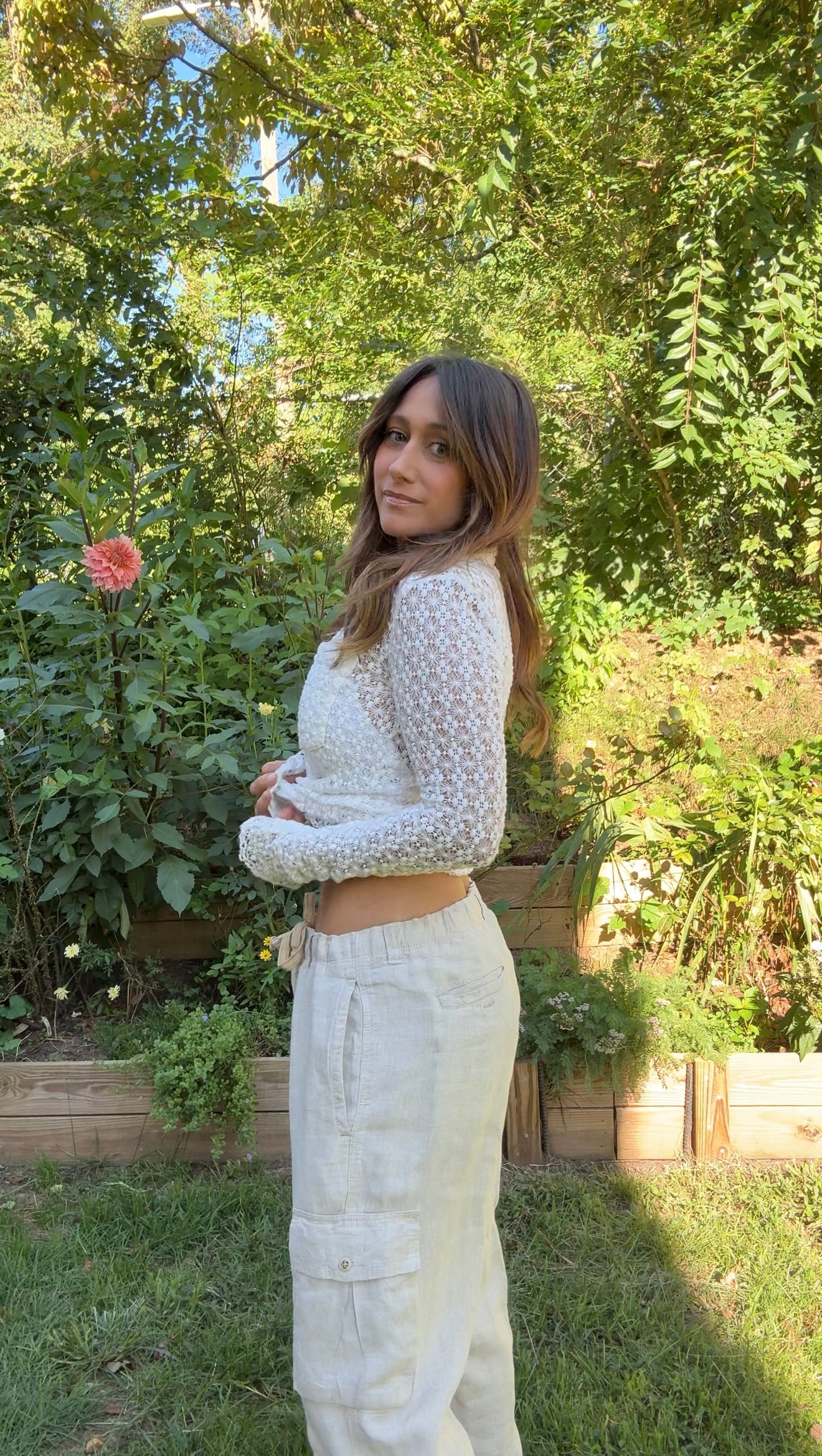 See by Chloé Sheer Floral Lace Blouse