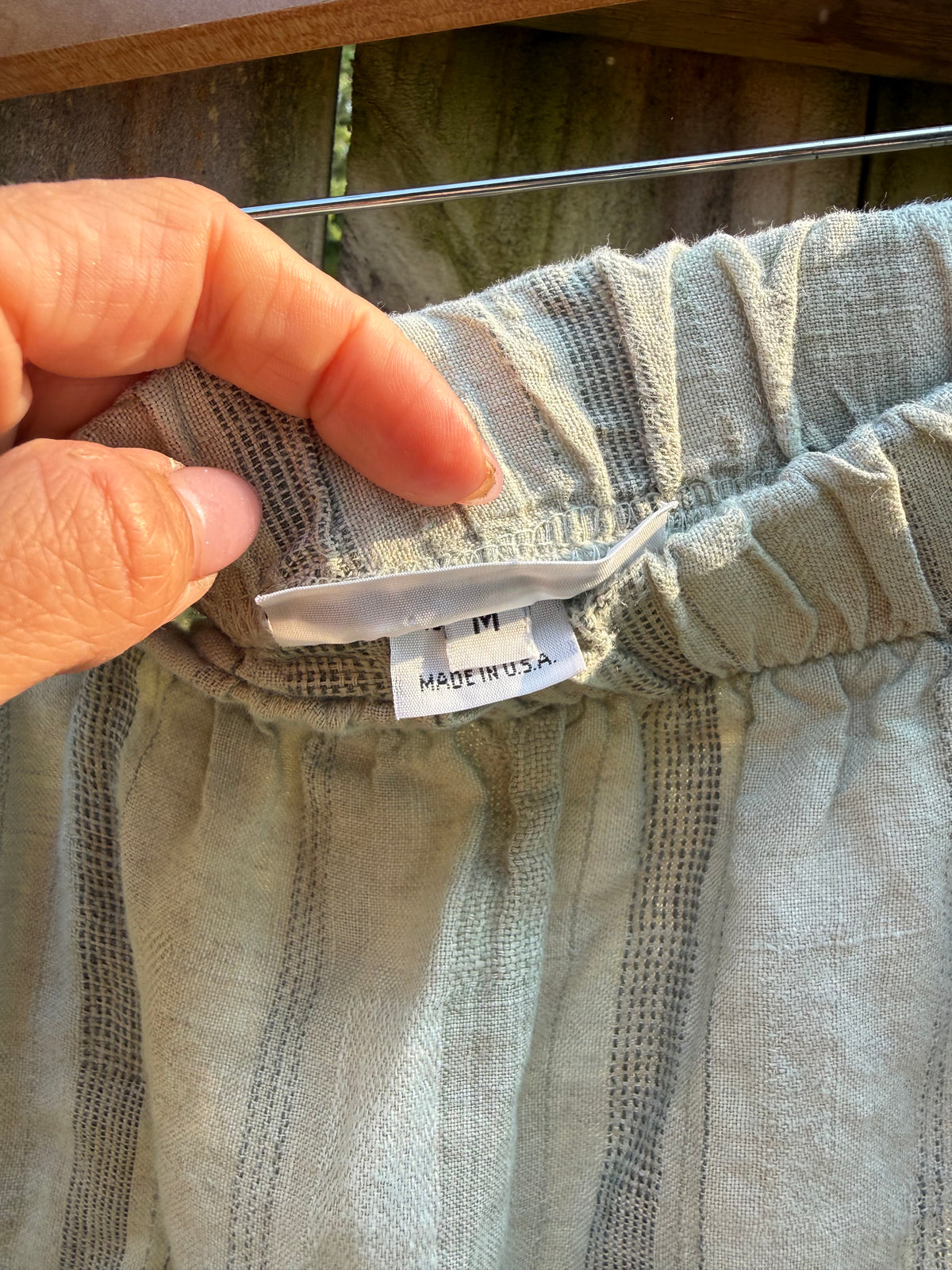 Hand-Dyed Linen Column Skirt | Sage Mist