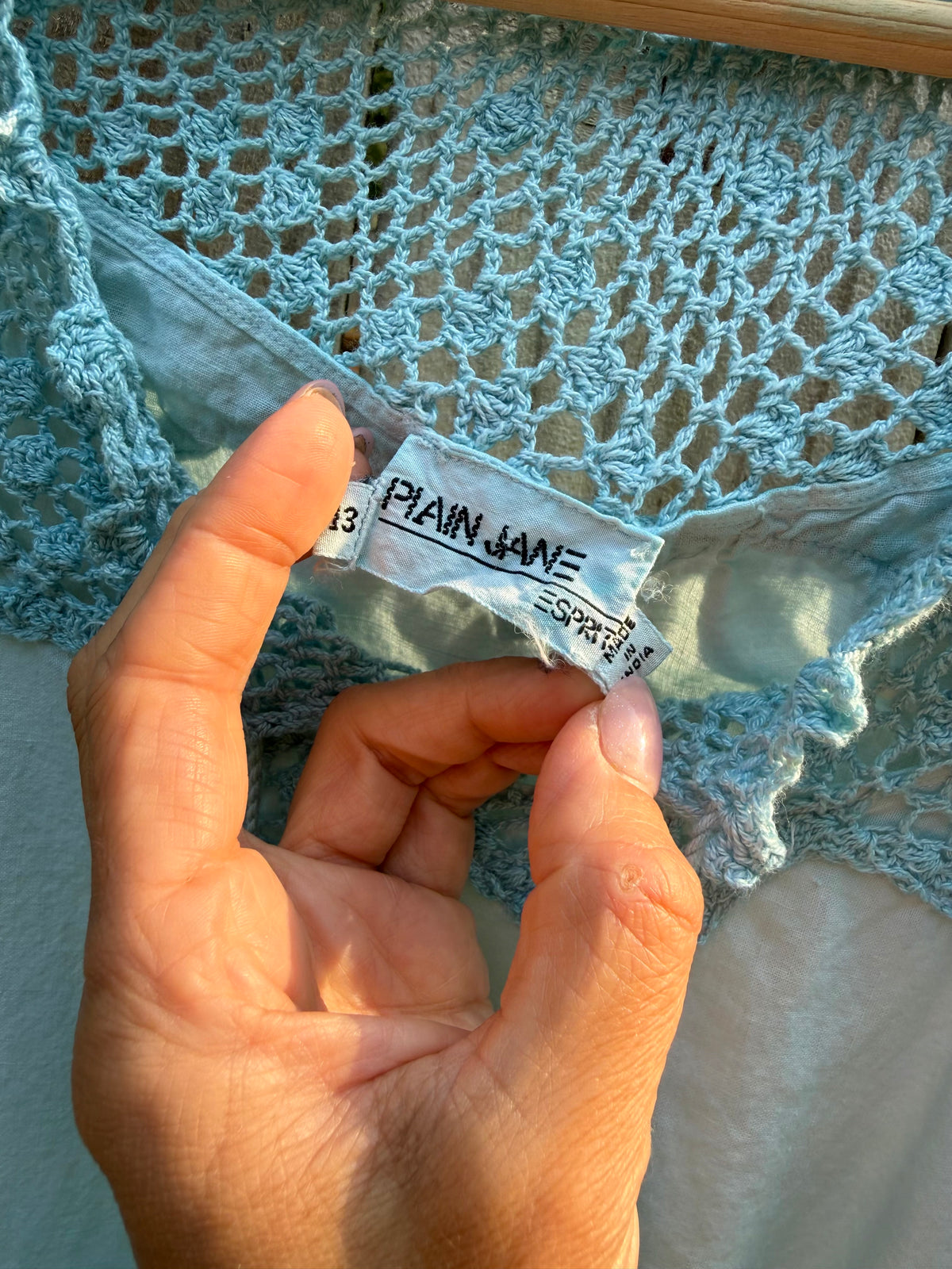Vintage Esprit Hand-Dyed Sea Glass Linen Blend Dress