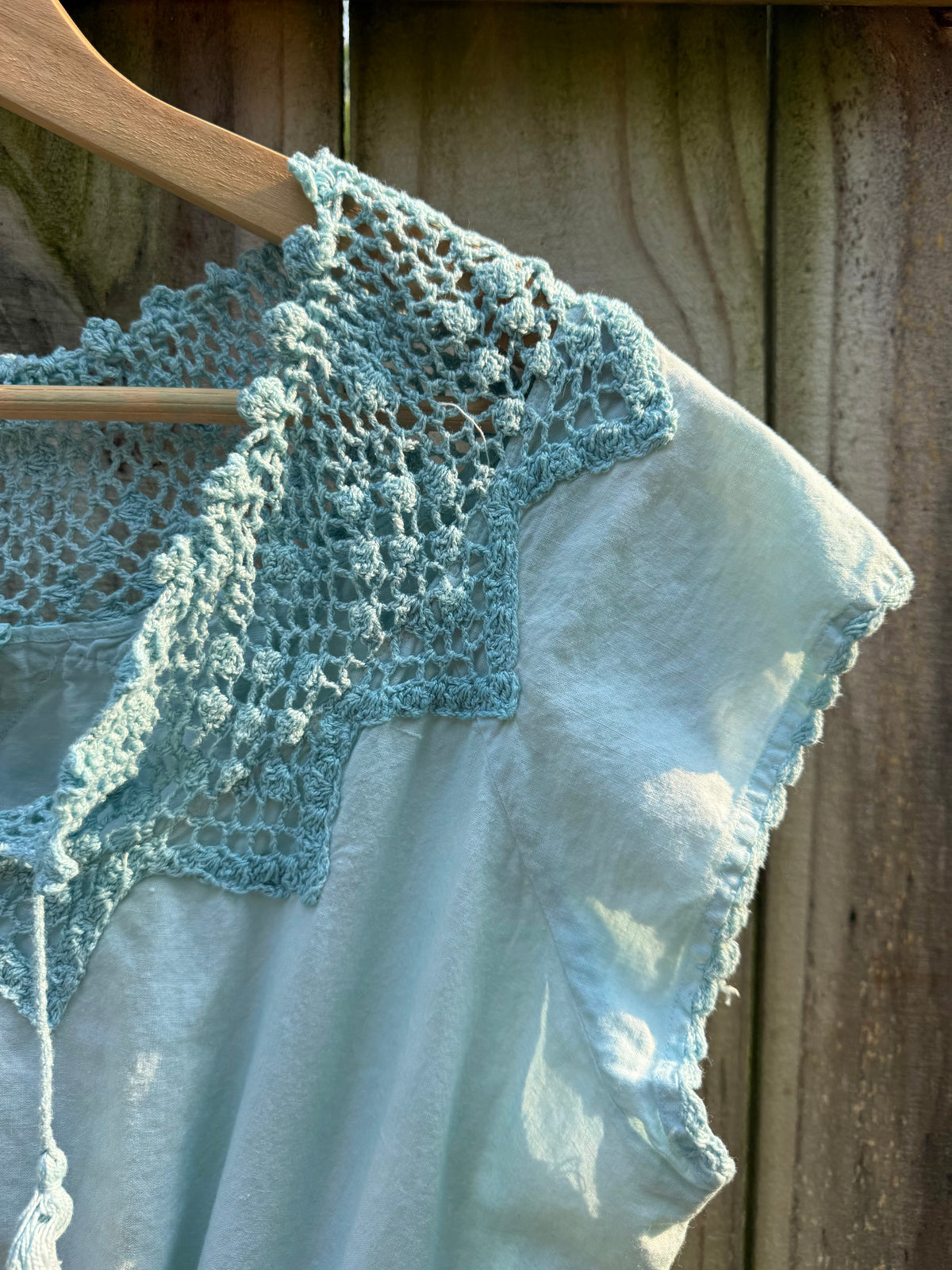 Vintage Esprit Hand-Dyed Sea Glass Linen Blend Dress