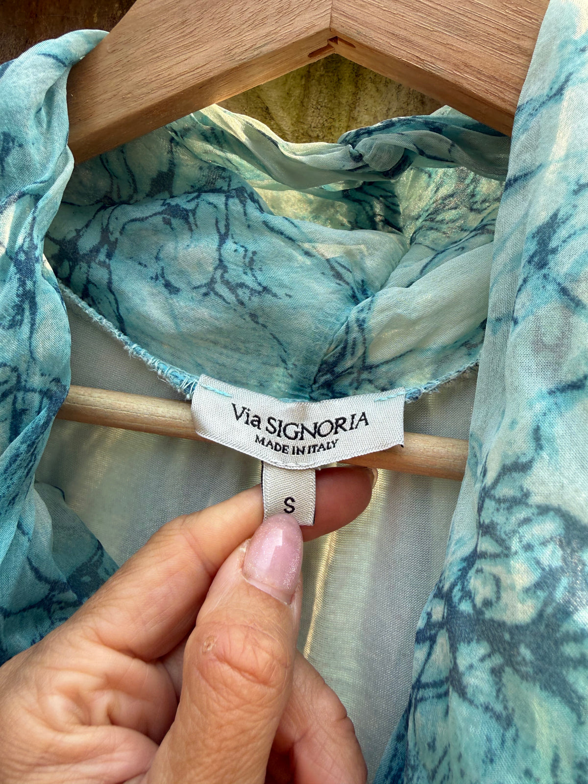 Via Signoria Italian Silk Hand-Dyed Scarf Dress
