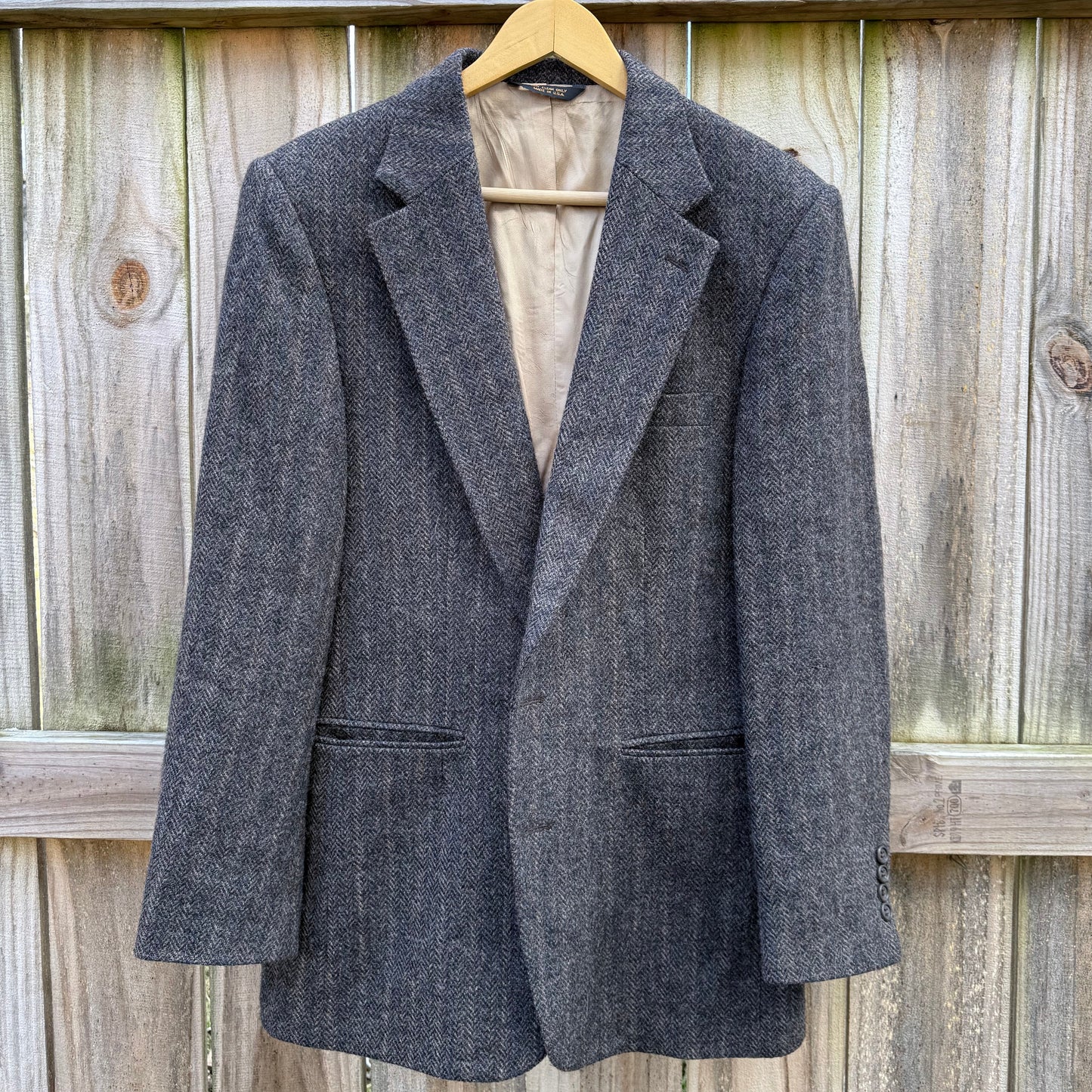 VINTAGE ANDHURST HERRINGBONE WOOL BLAZER